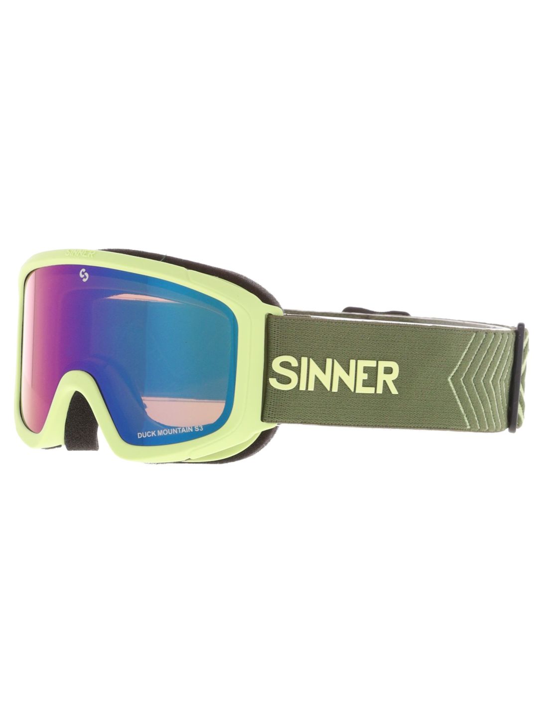 Sinner, Duck Mountain gafas de esquí niños Matt Light Green amarillo, verde 