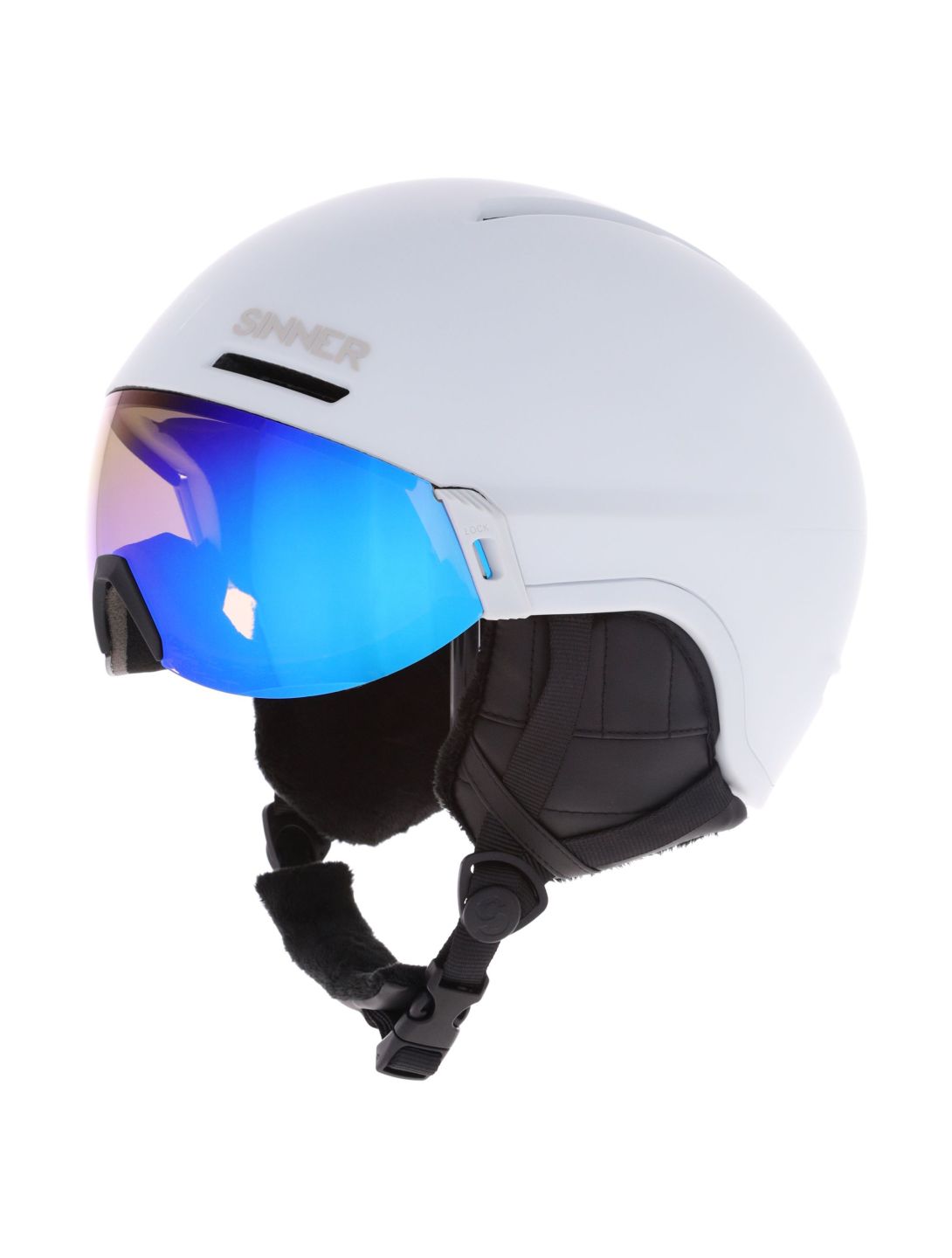 Sinner, Montblanc casco con visera unisex Matt White blanco 