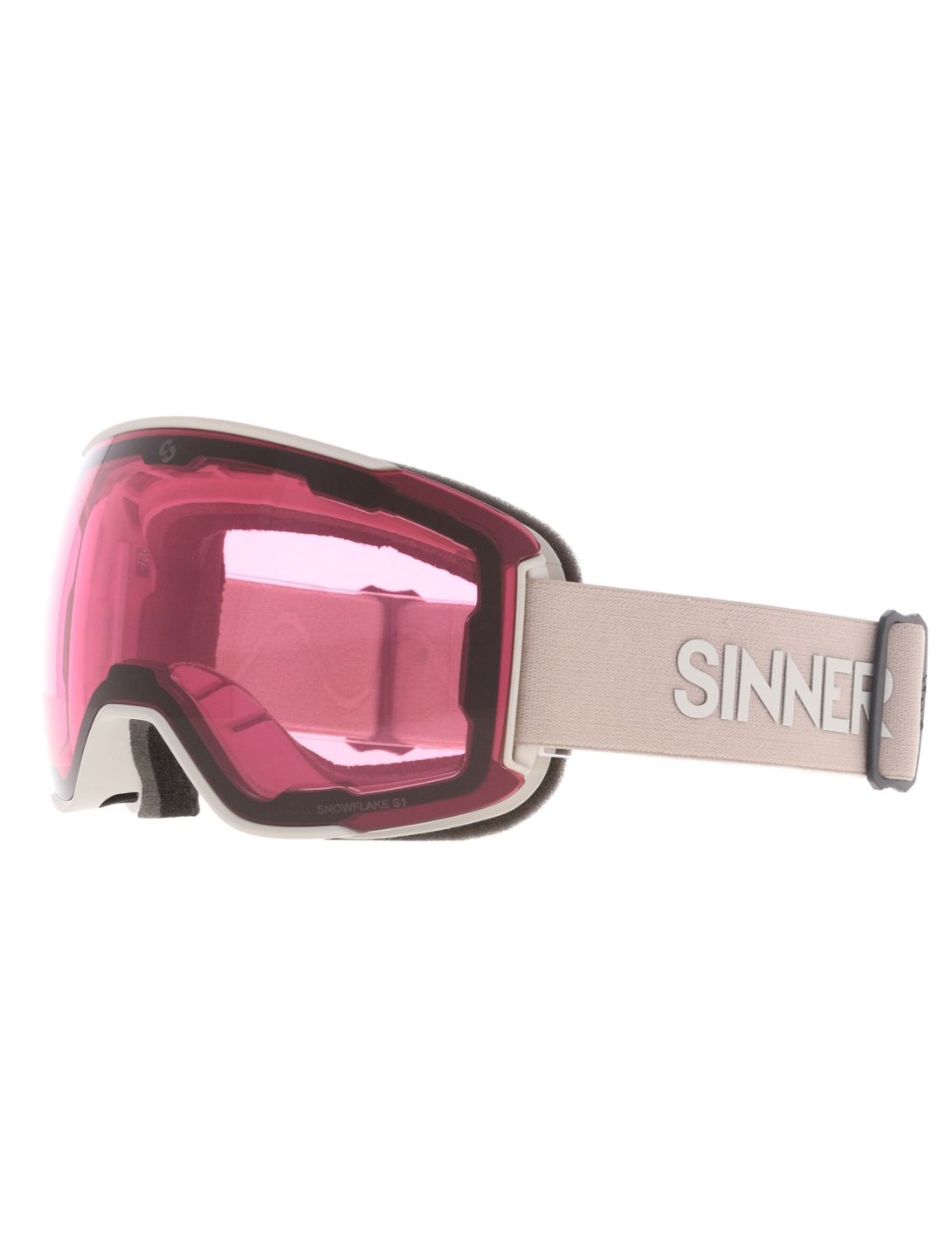 Sinner, Snowflake gafas de esquí lente extra unisex Mat Light Grey gris 