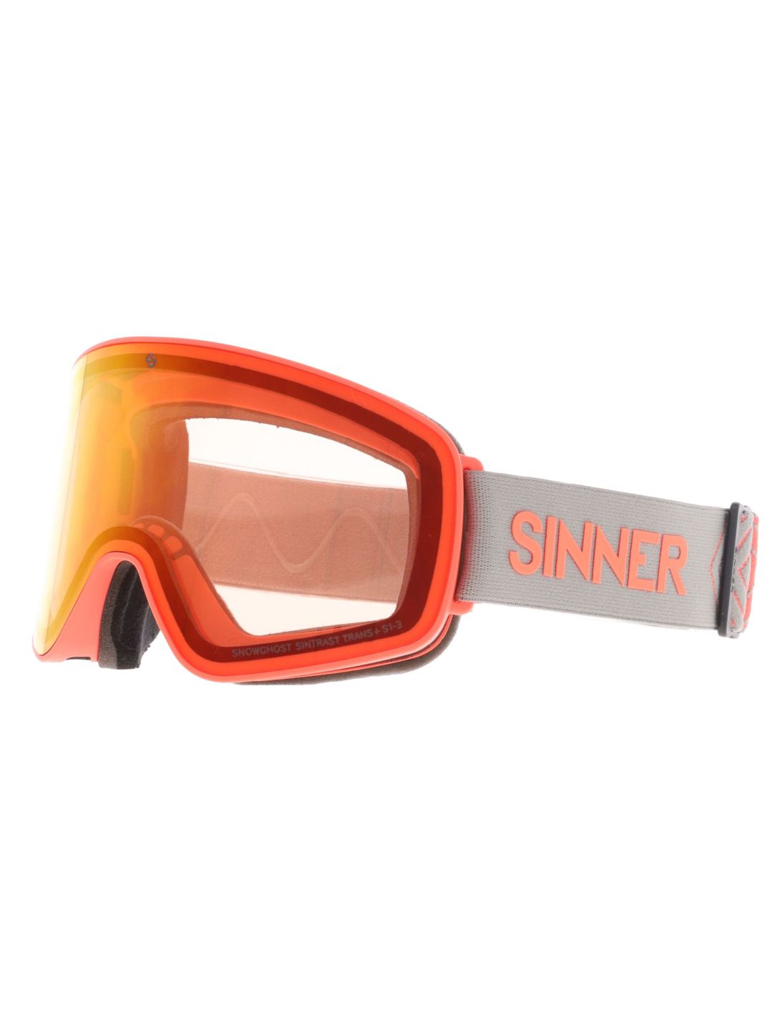 Sinner, Snowghost gafas de esquí unisex Matt Orange gris, naranja 