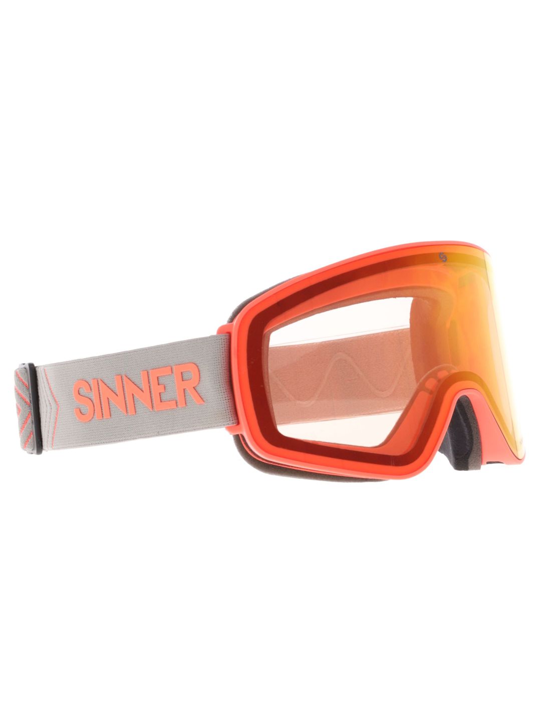 Sinner, Snowghost gafas de esquí unisex Matt Orange gris, naranja 