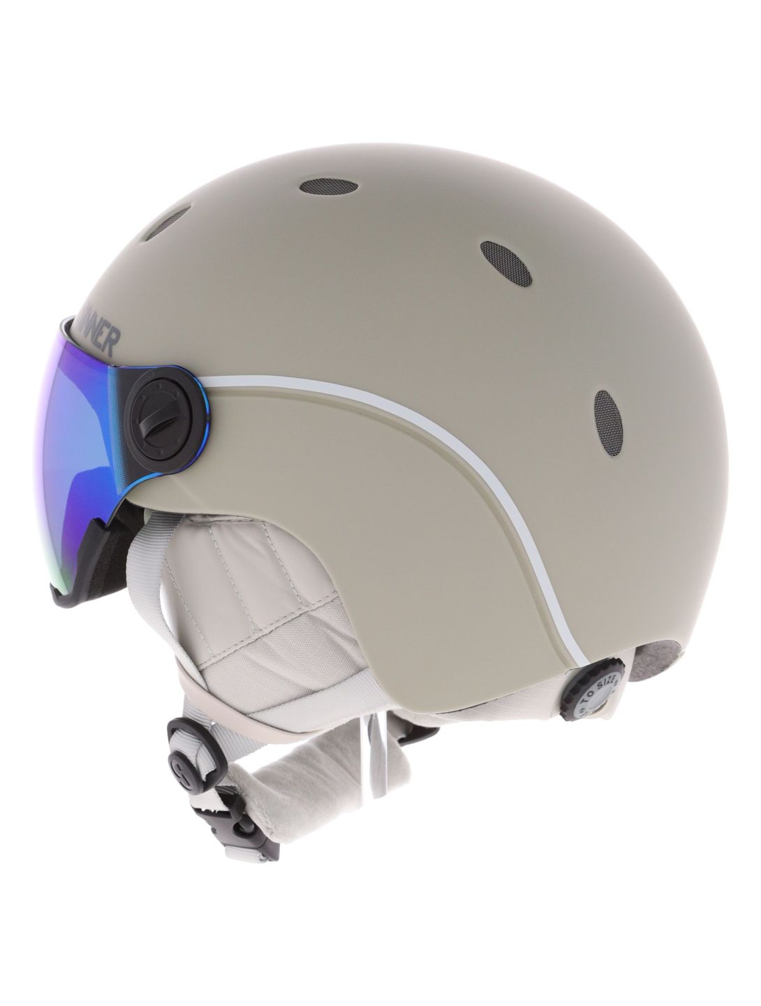 Sinner, Titan Visor casco con visera unisex Matt Light Grey gris 