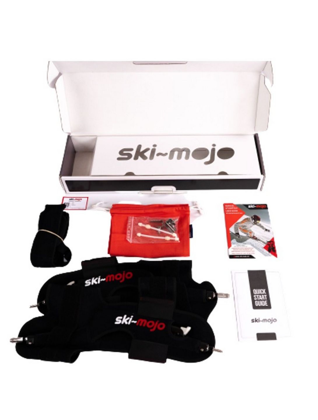 Ski-Mojo, Exoskeleton silver (55-85kg) abrazadera de esquí unisex negro 