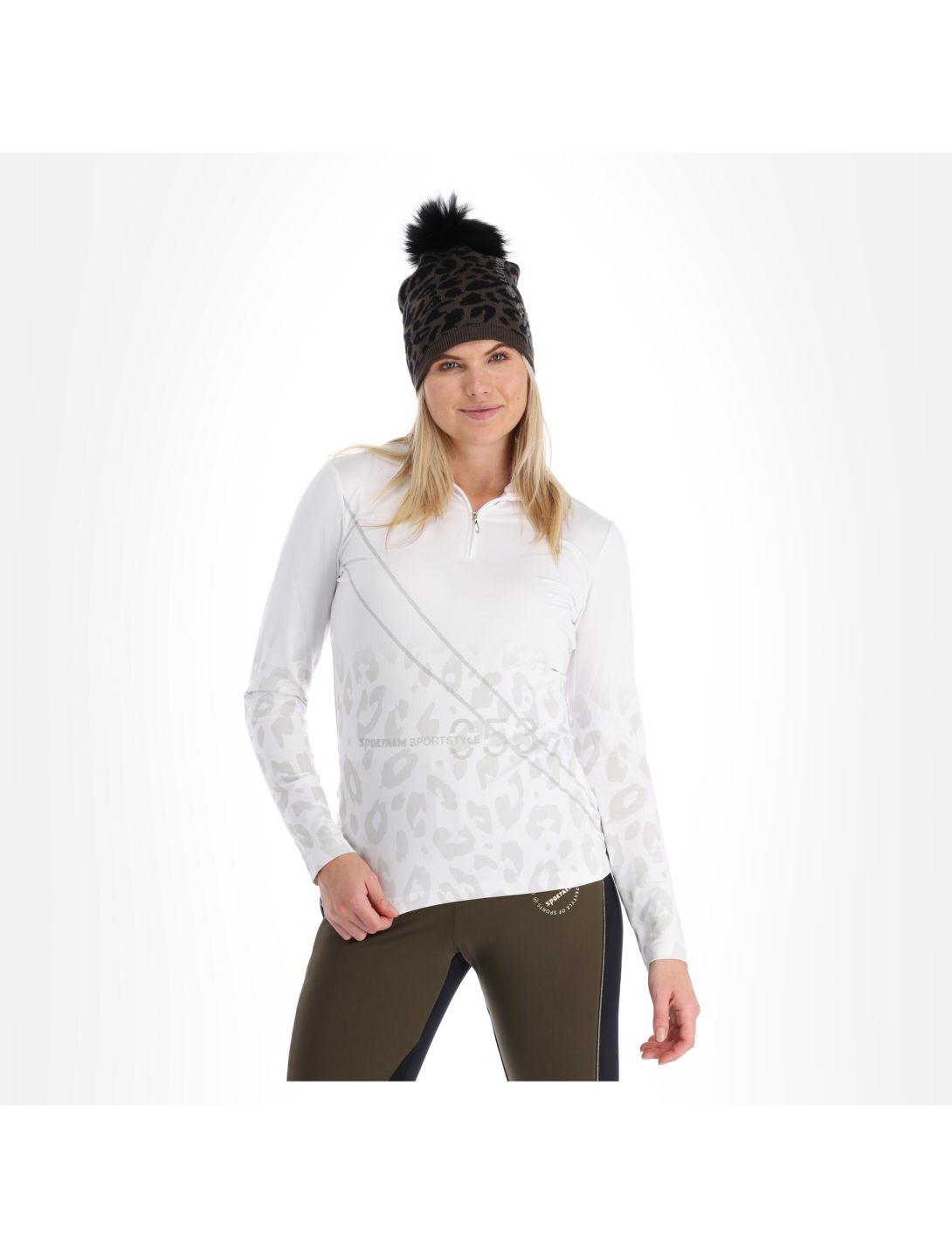 Sportalm Kitzbühel, 9823007761 jersey mujeres optical blanco 