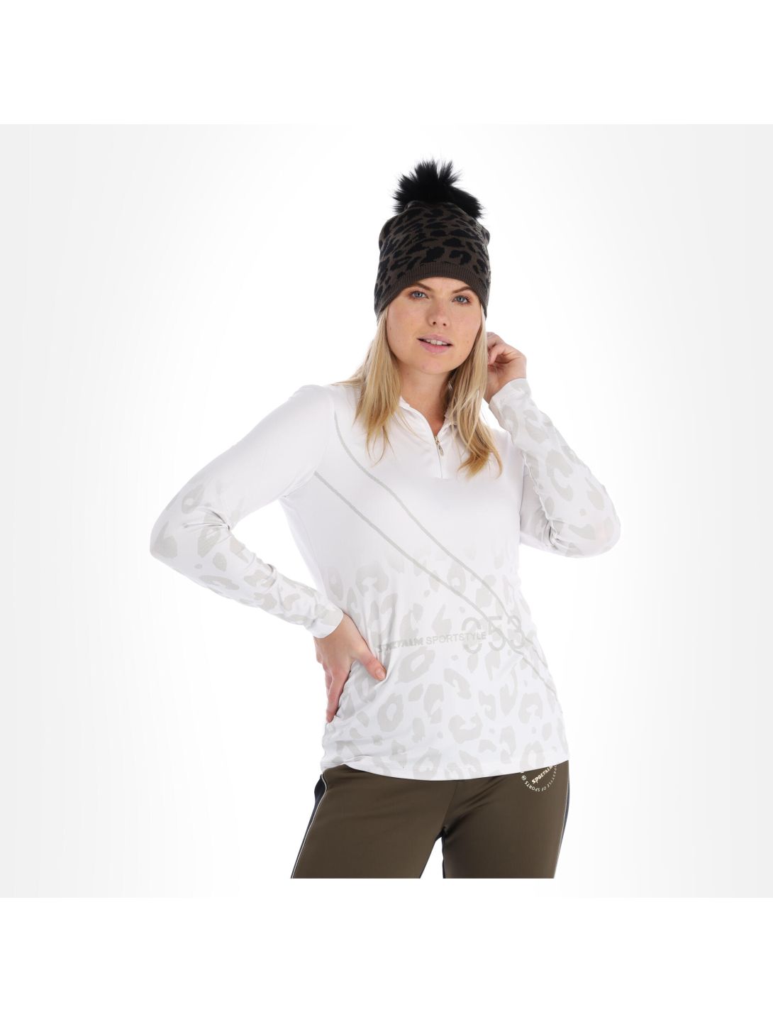 Sportalm Kitzbühel, 9823007761 jersey mujeres optical blanco 