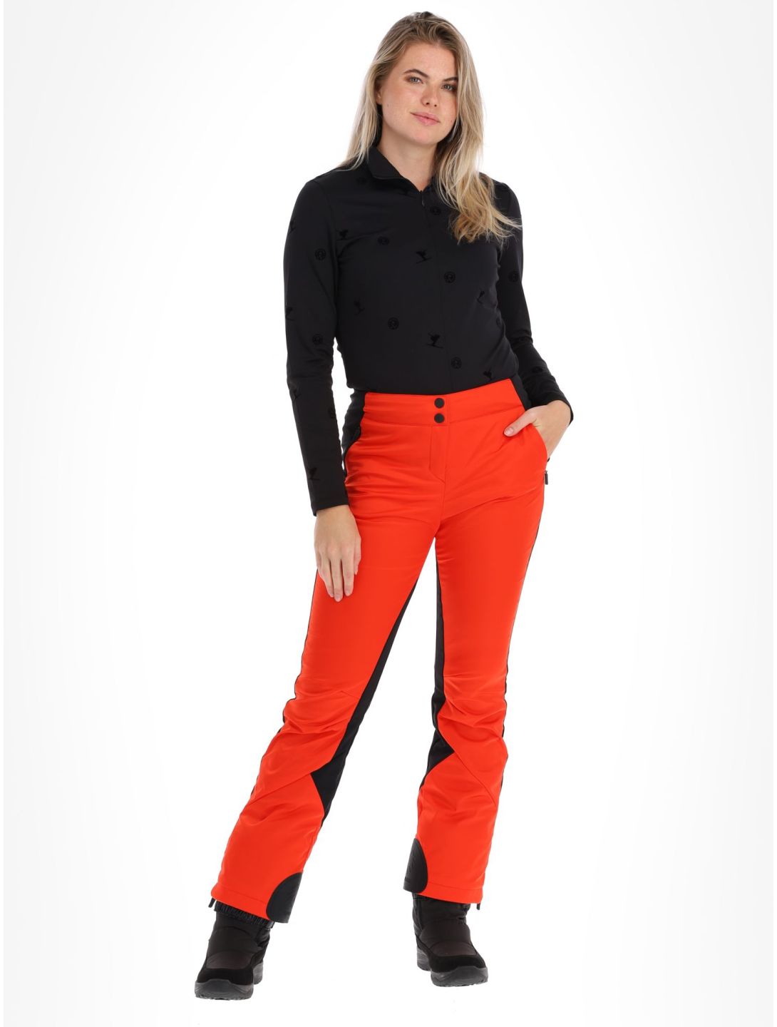 Sportalm Kitzbühel, Air CB pantalones de esquí softshell mujeres Paprika Flame rojo 