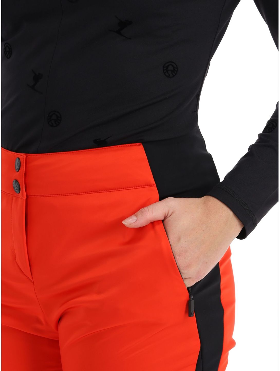 Sportalm Kitzbühel, Air CB pantalones de esquí softshell mujeres Paprika Flame rojo 