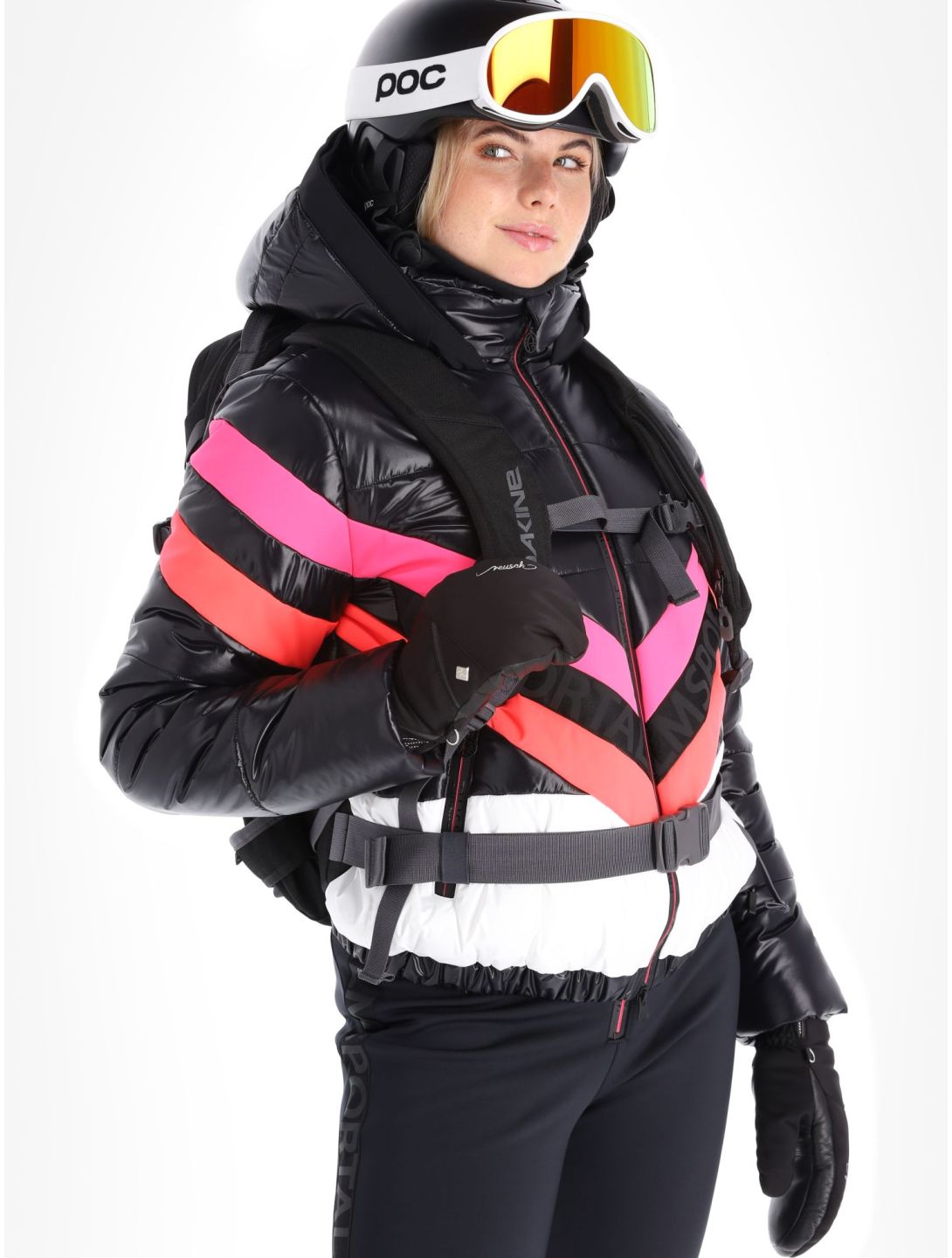 Sportalm Kitzbühel, Airbrush m.Kap.o.P. chaqueta de esquí mujeres Black blanco, negro 