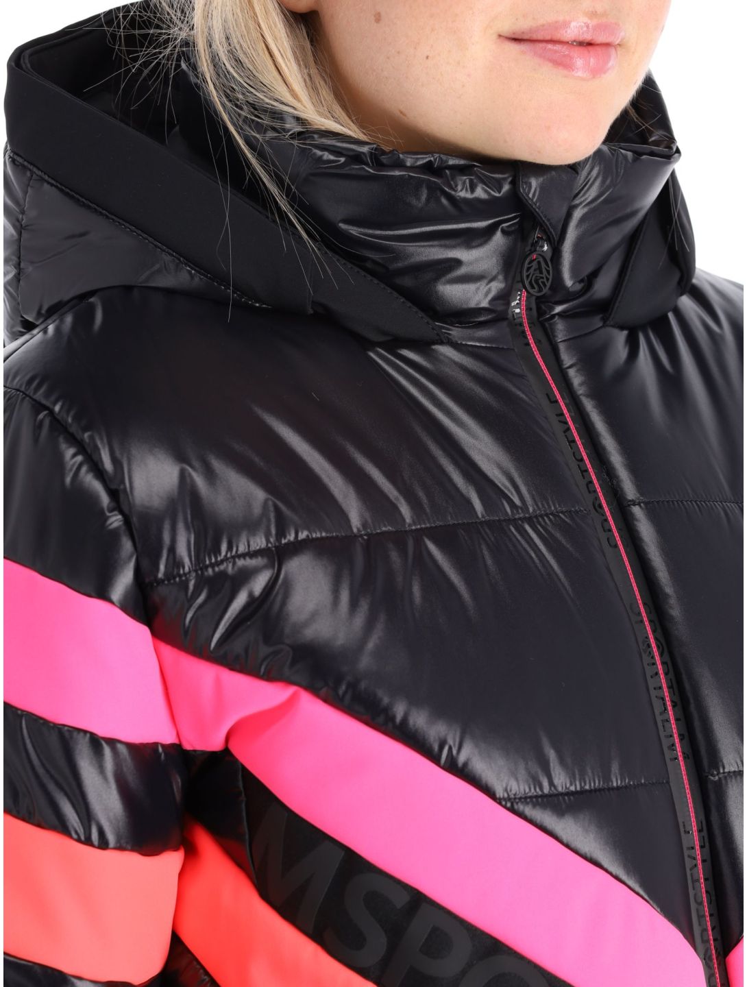 Sportalm Kitzbühel, Airbrush m.Kap.o.P. chaqueta de esquí mujeres Black blanco, negro 