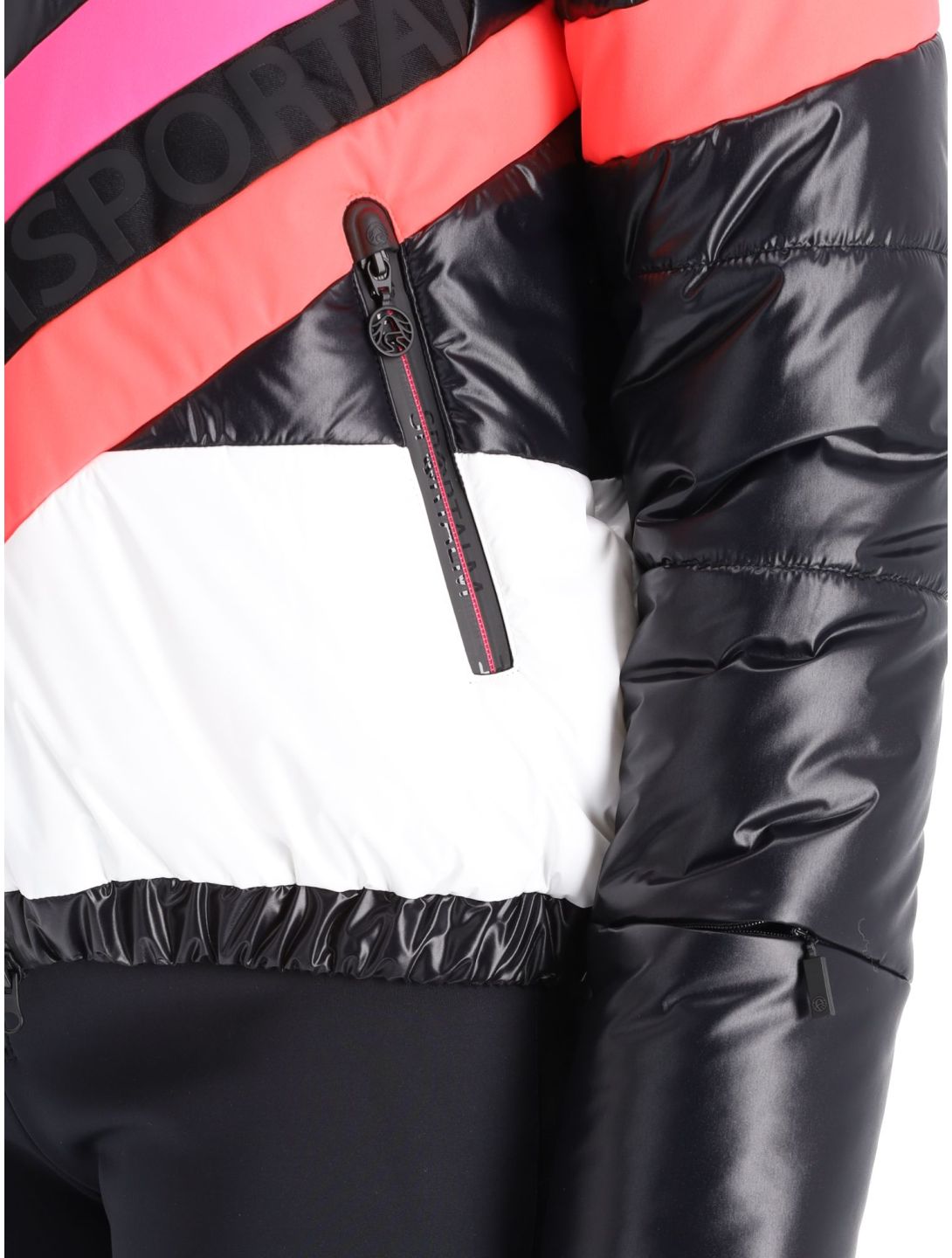 Sportalm Kitzbühel, Airbrush m.Kap.o.P. chaqueta de esquí mujeres Black blanco, negro 