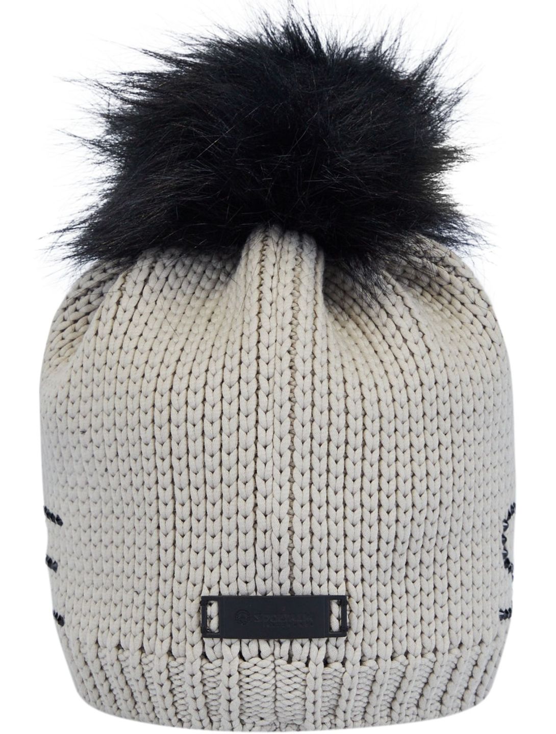 Sportalm Kitzbühel, Aris Ski Fakefur gorro mujeres Taupe Pink rosa 