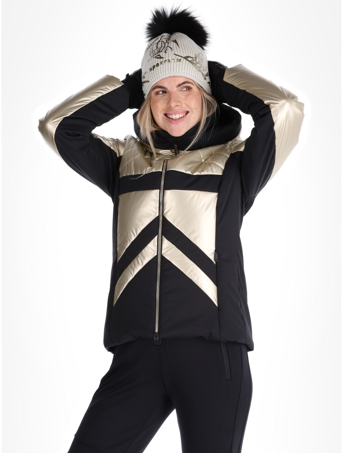 Sportalm Kitzbühel, Delphia NE m.K. chaqueta de esquí mujeres Gold Goud 