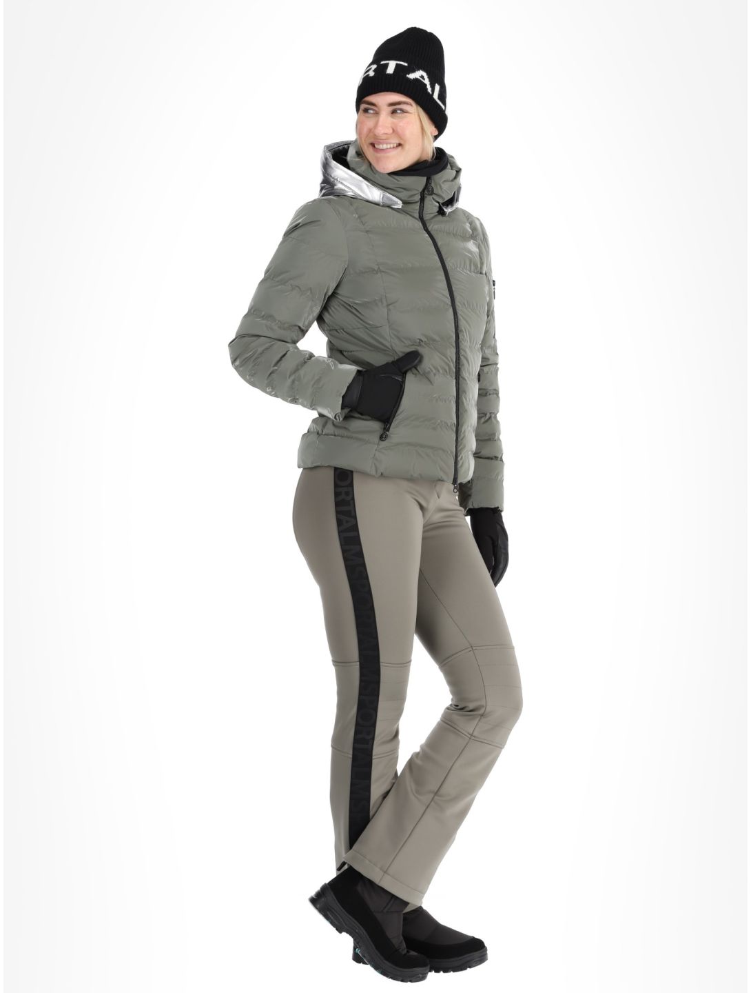 Sportalm Kitzbühel, Lissabon CH m.Kap.o.P. chaqueta de esquí mujeres Abbey Stone gris 