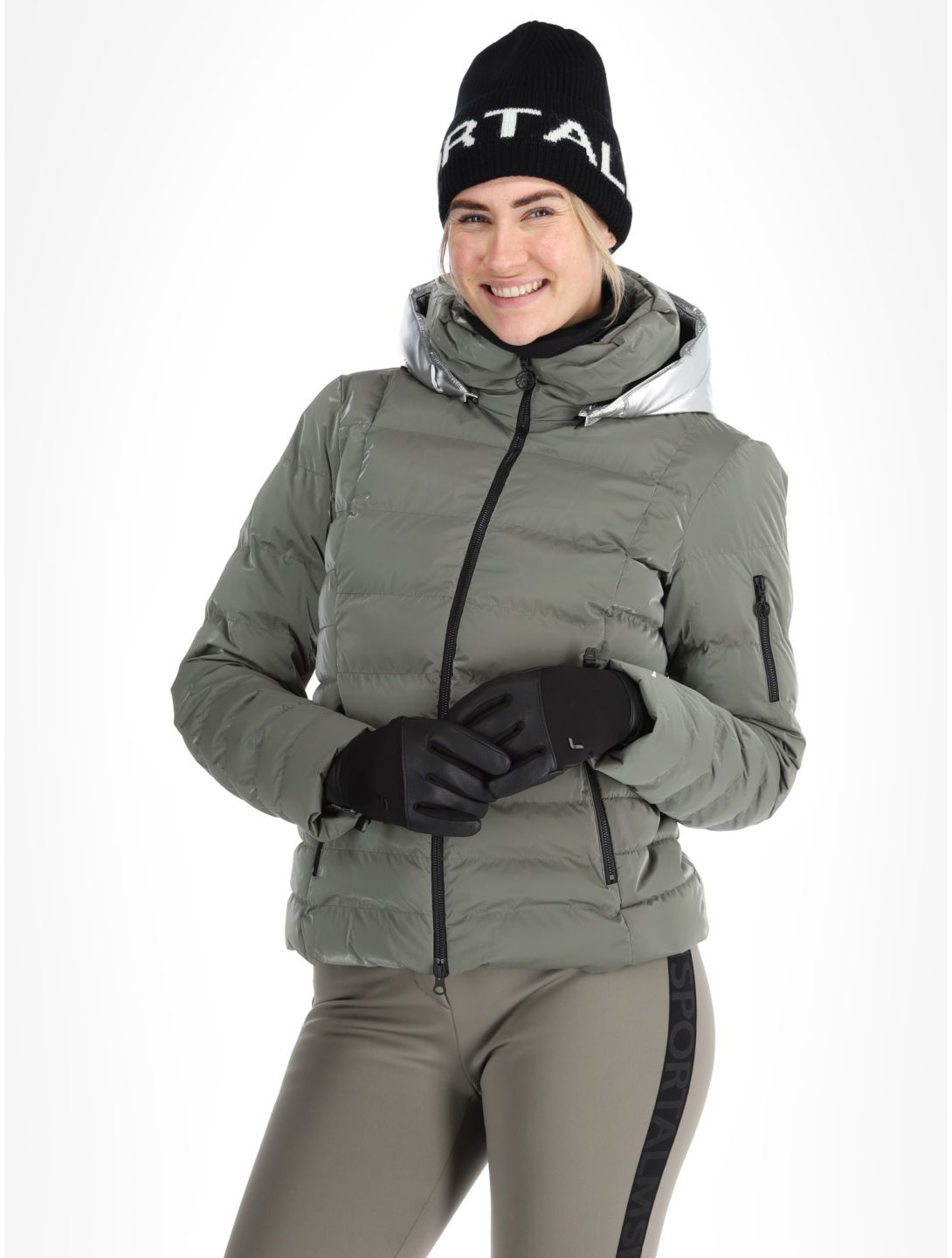 Sportalm Kitzbühel, Lissabon CH m.Kap.o.P. chaqueta de esquí mujeres Abbey Stone gris 