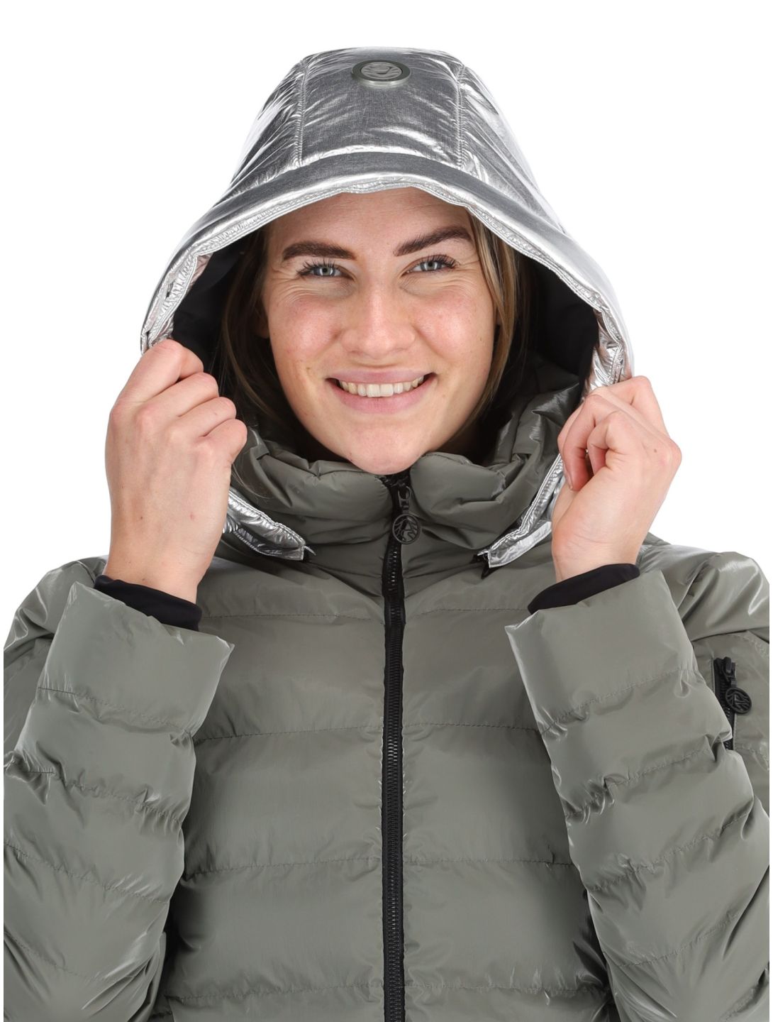 Sportalm Kitzbühel, Lissabon CH m.Kap.o.P. chaqueta de esquí mujeres Abbey Stone gris 