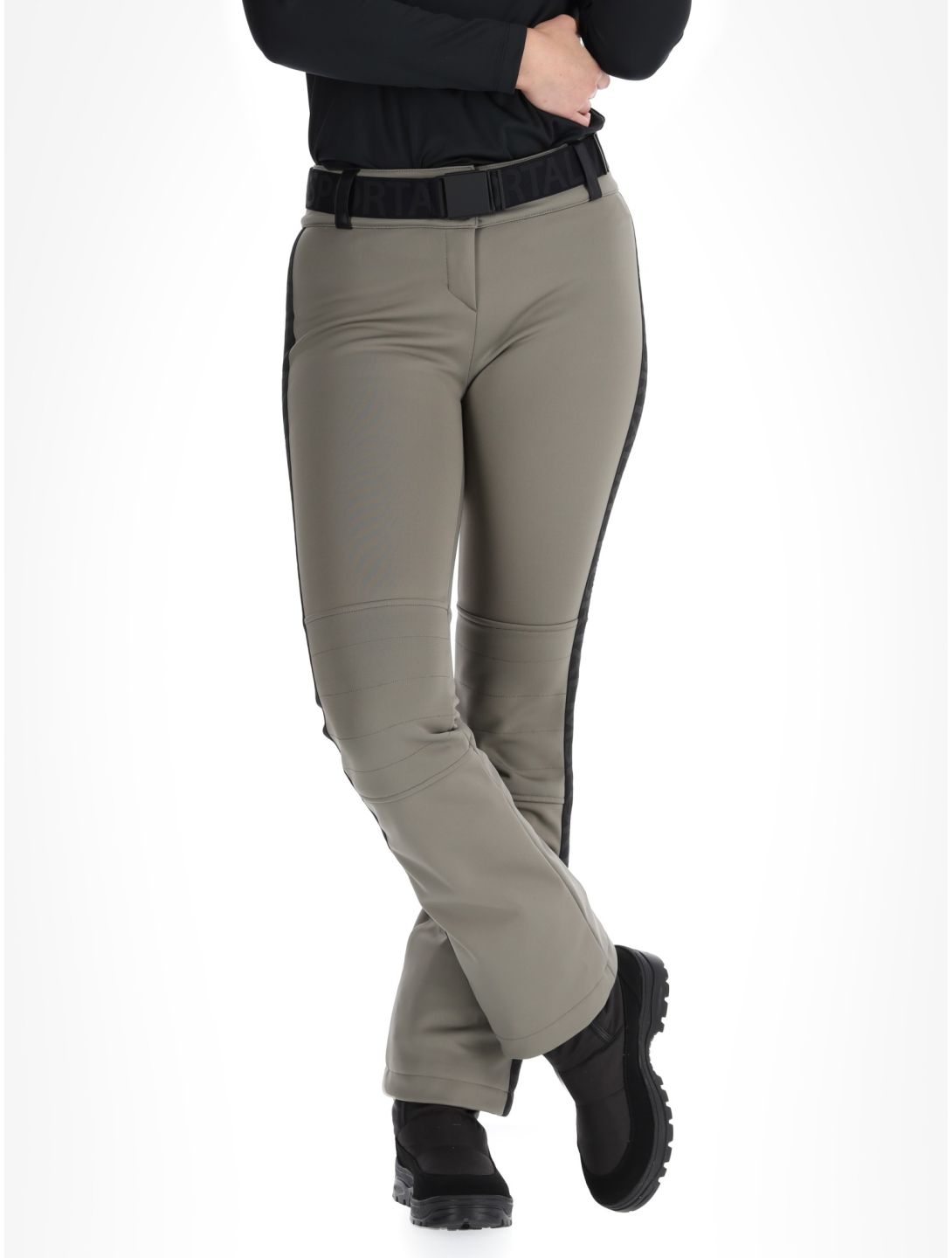 Sportalm Kitzbühel, Mayli CH pantalones de esquí softshell mujeres Abbey Stone gris 