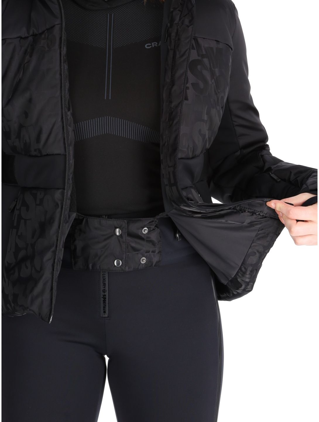 Sportalm Kitzbühel, Mumbai NE m.Kap.o.P. chaqueta de esquí mujeres Black negro 