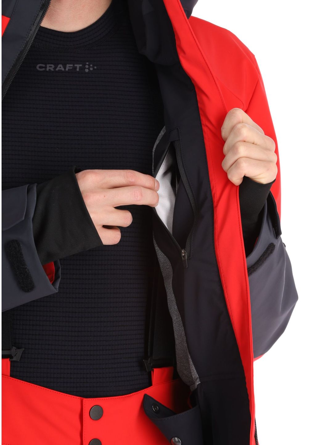 Sportalm Kitzbühel, My Shell m.Kap.o.P. chaqueta de esquí hombres Red rojo 