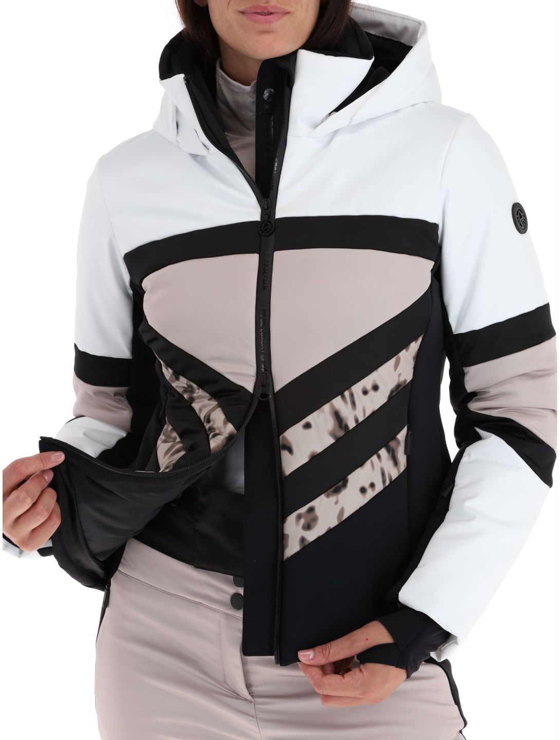 Sportalm Kitzbühel, Ohio m.Kap.o.P. chaqueta de esquí mujeres Optical white blanco 