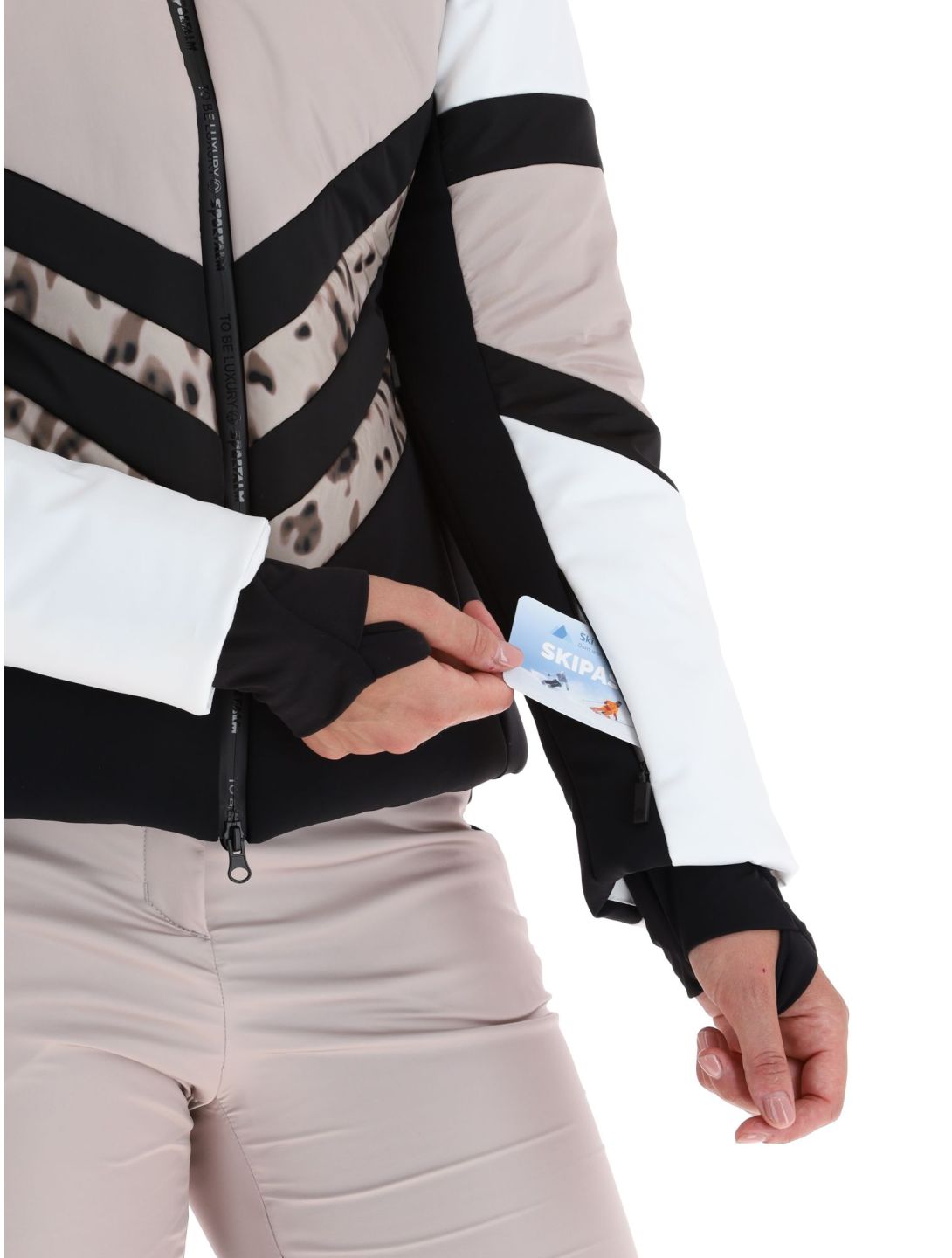 Sportalm Kitzbühel, Ohio m.Kap.o.P. chaqueta de esquí mujeres Optical white blanco 