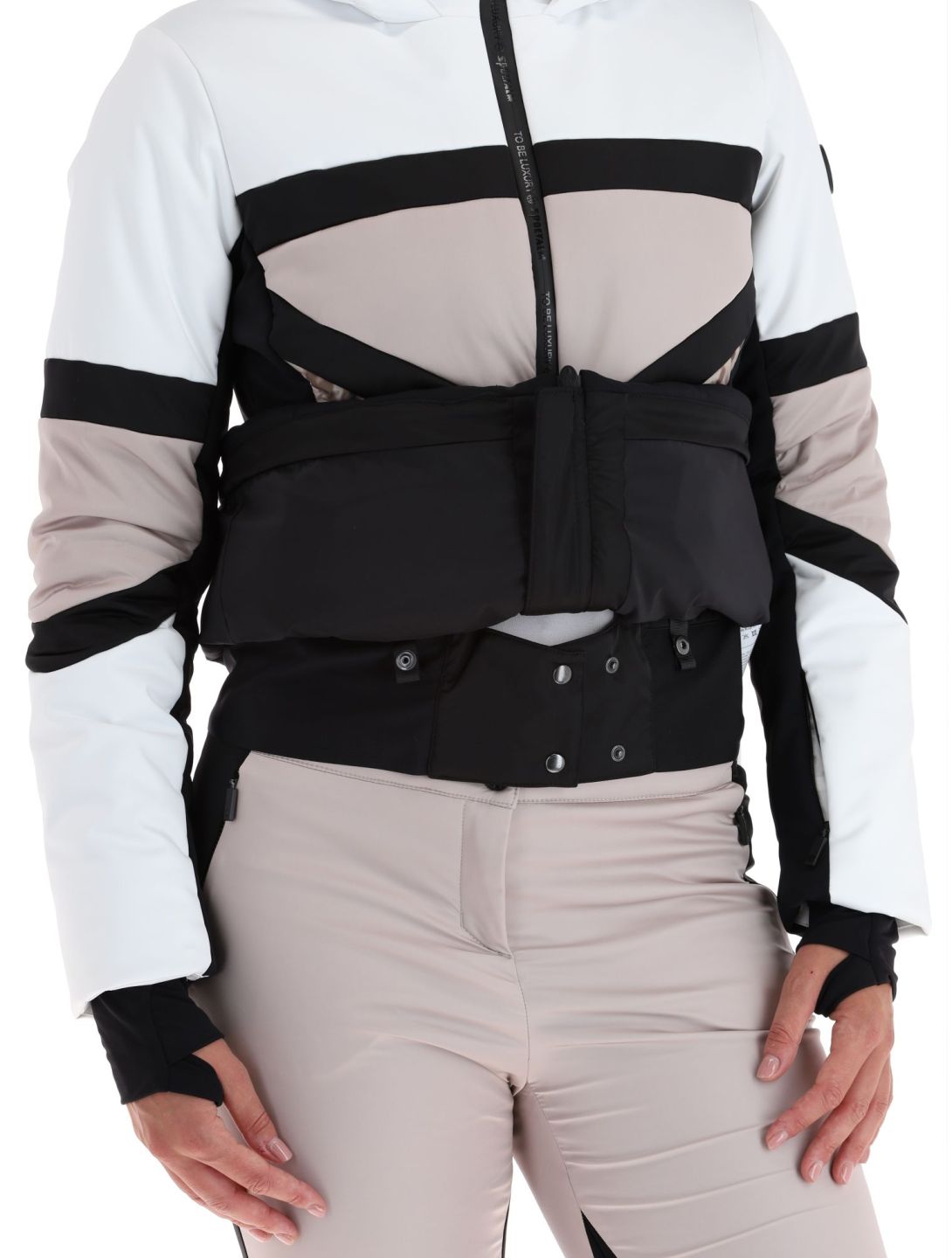 Sportalm Kitzbühel, Ohio m.Kap.o.P. chaqueta de esquí mujeres Optical white blanco 