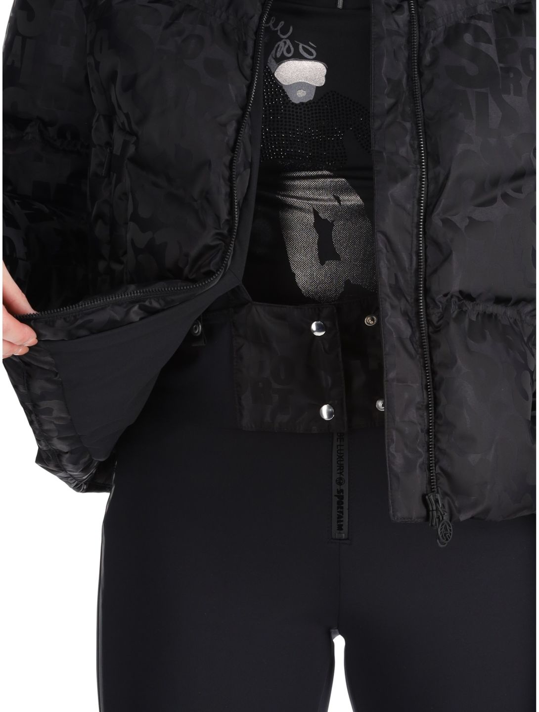 Sportalm Kitzbühel, Orlando Print CH o.K. chaqueta de esquí modelo pequeño mujeres Black negro 