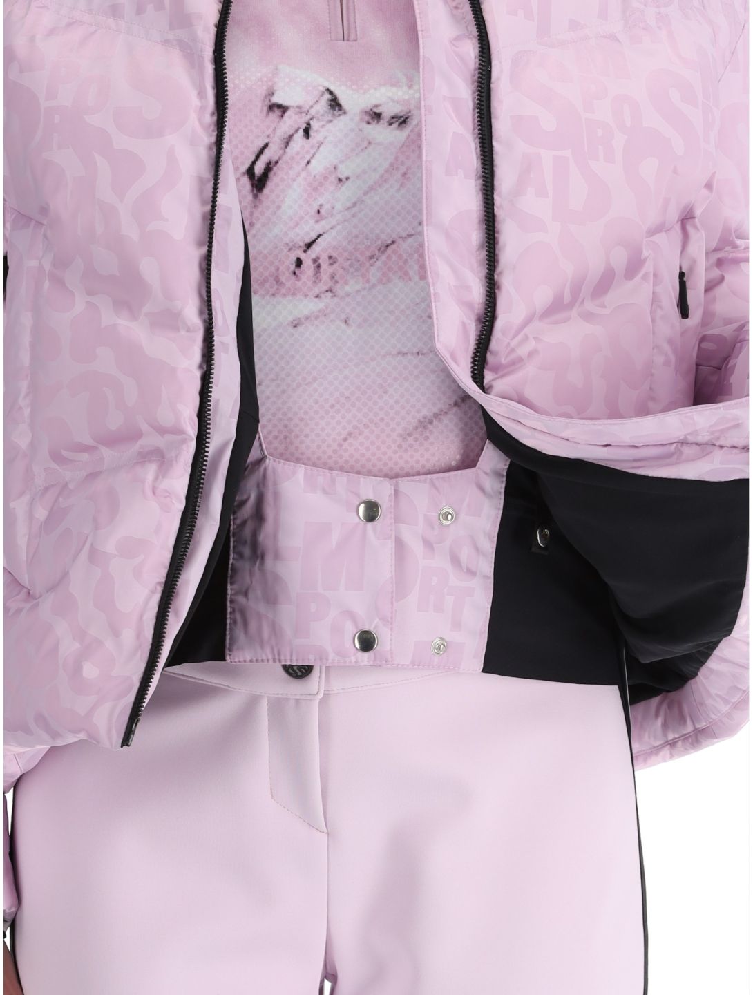 Sportalm Kitzbühel, Orlando Print CH o.K. chaqueta de esquí mujeres Chalk Pink rosa 