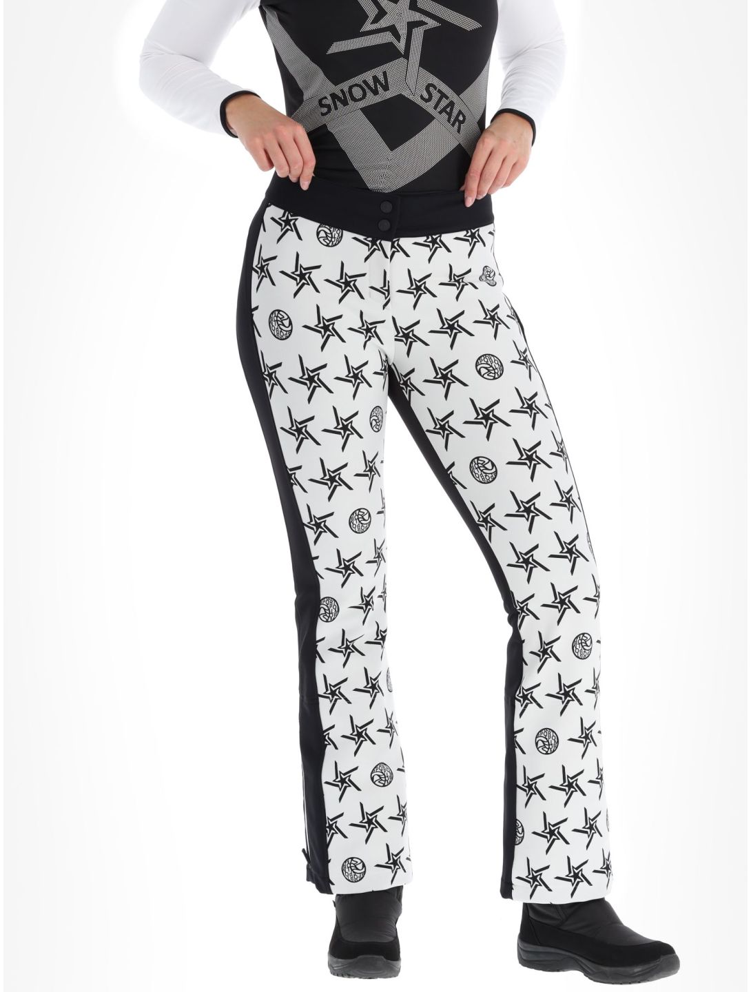 Sportalm Kitzbühel, Sarajevo pantalones de esquí softshell mujeres Optical white blanco 