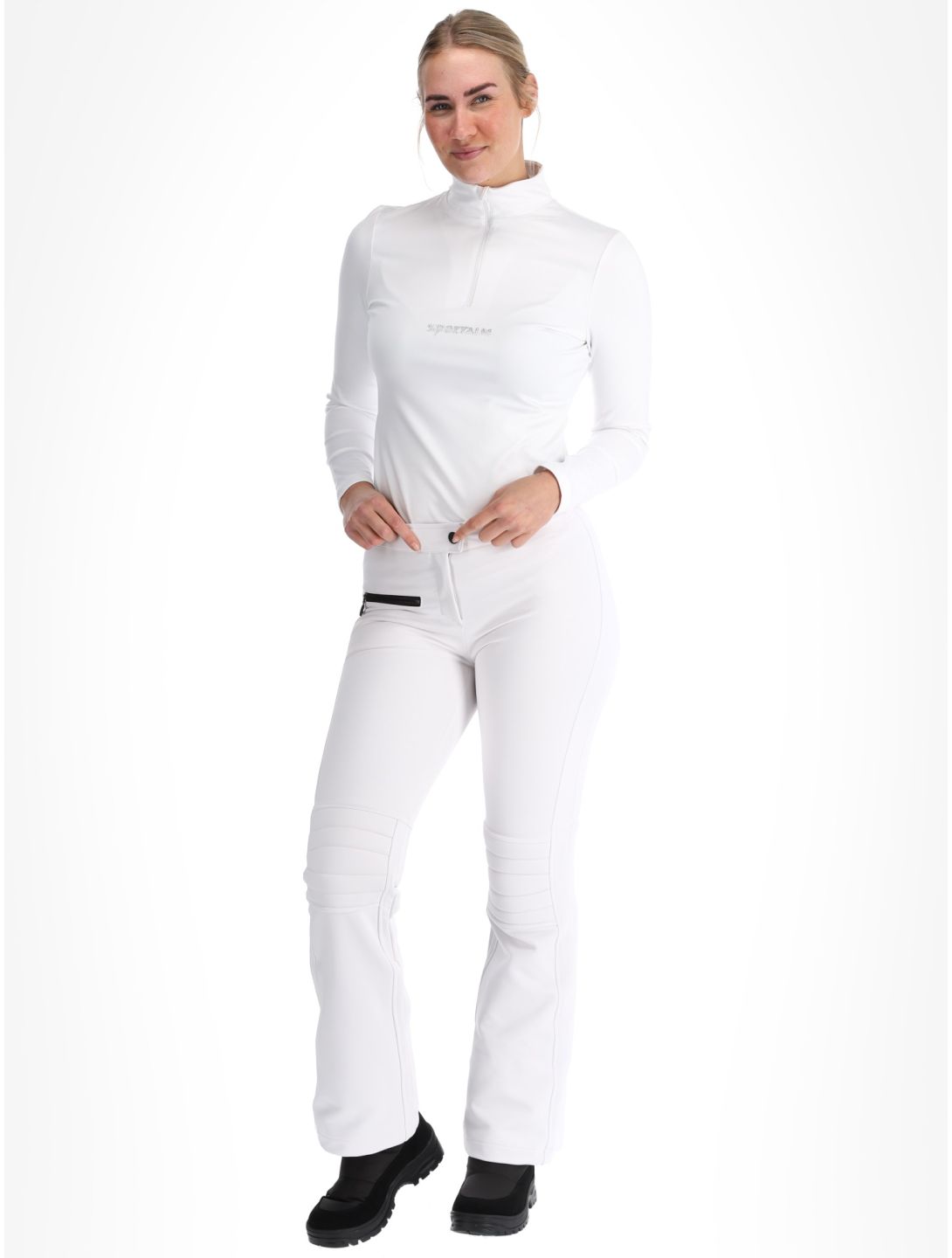 Sportalm Kitzbühel, Snowy pantalones de esquí softshell mujeres Weiss blanco 