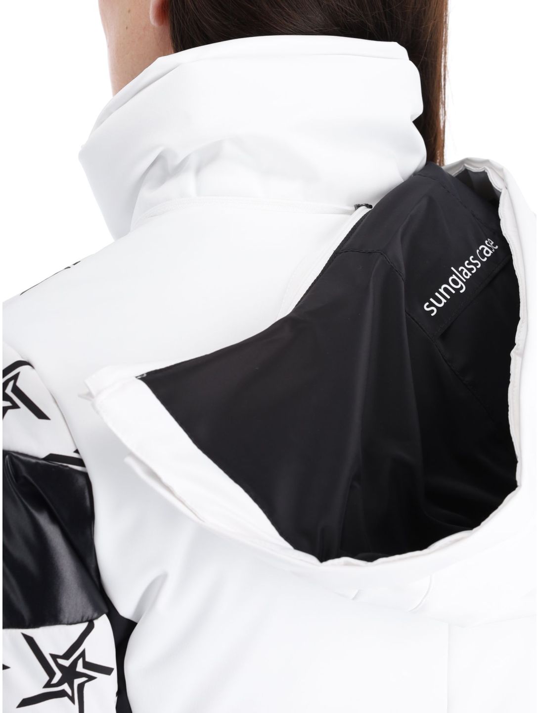 Sportalm Kitzbühel, Stereo m.Kap.o.P. chaqueta de esquí mujeres Optical white blanco, negro 