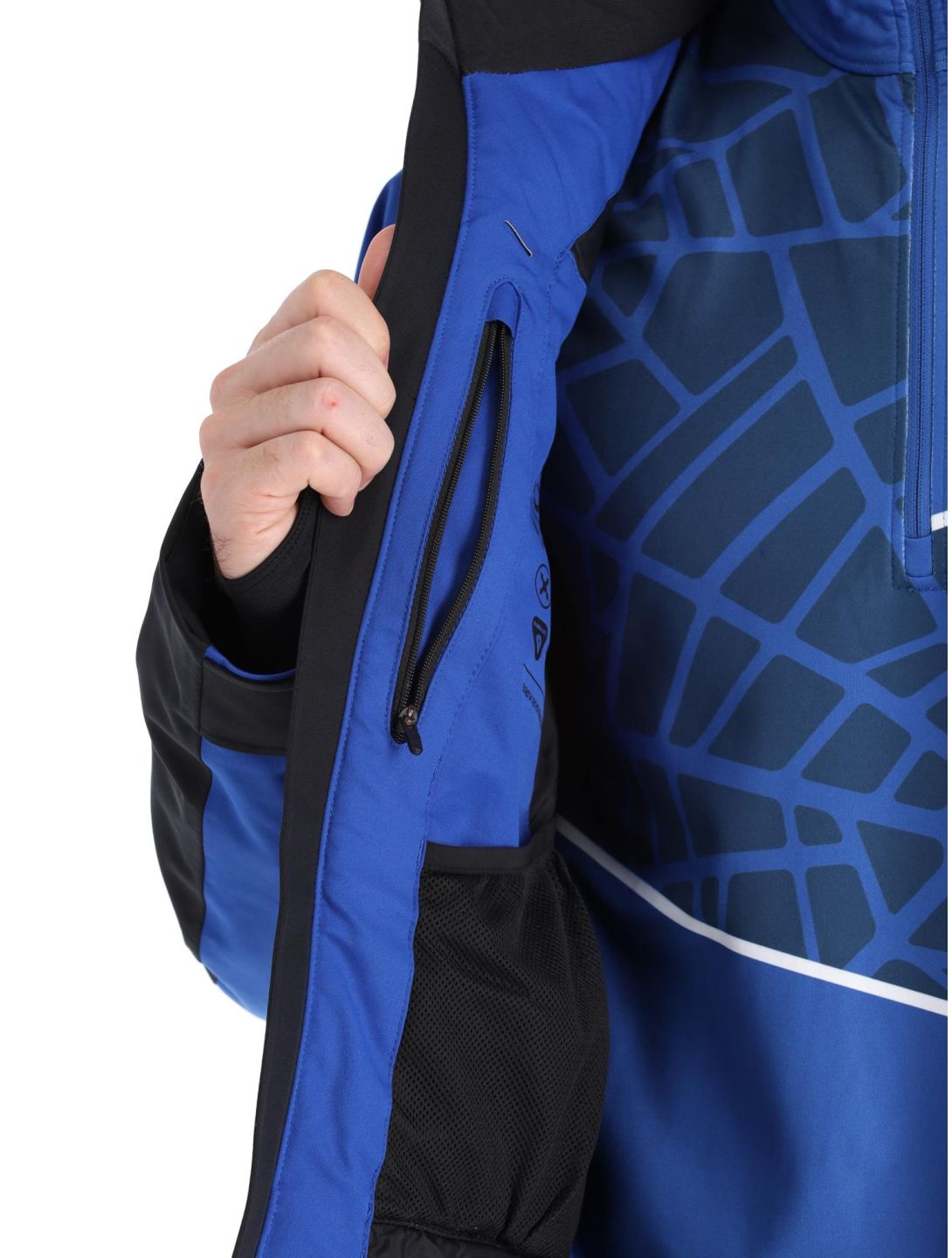 Spyder, Leader chaqueta de esquí hombres Electric Blue azul, negro 