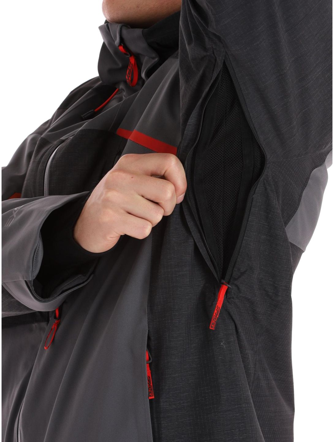 Spyder, Leader chaqueta de esquí hombres Polar gris, negro 