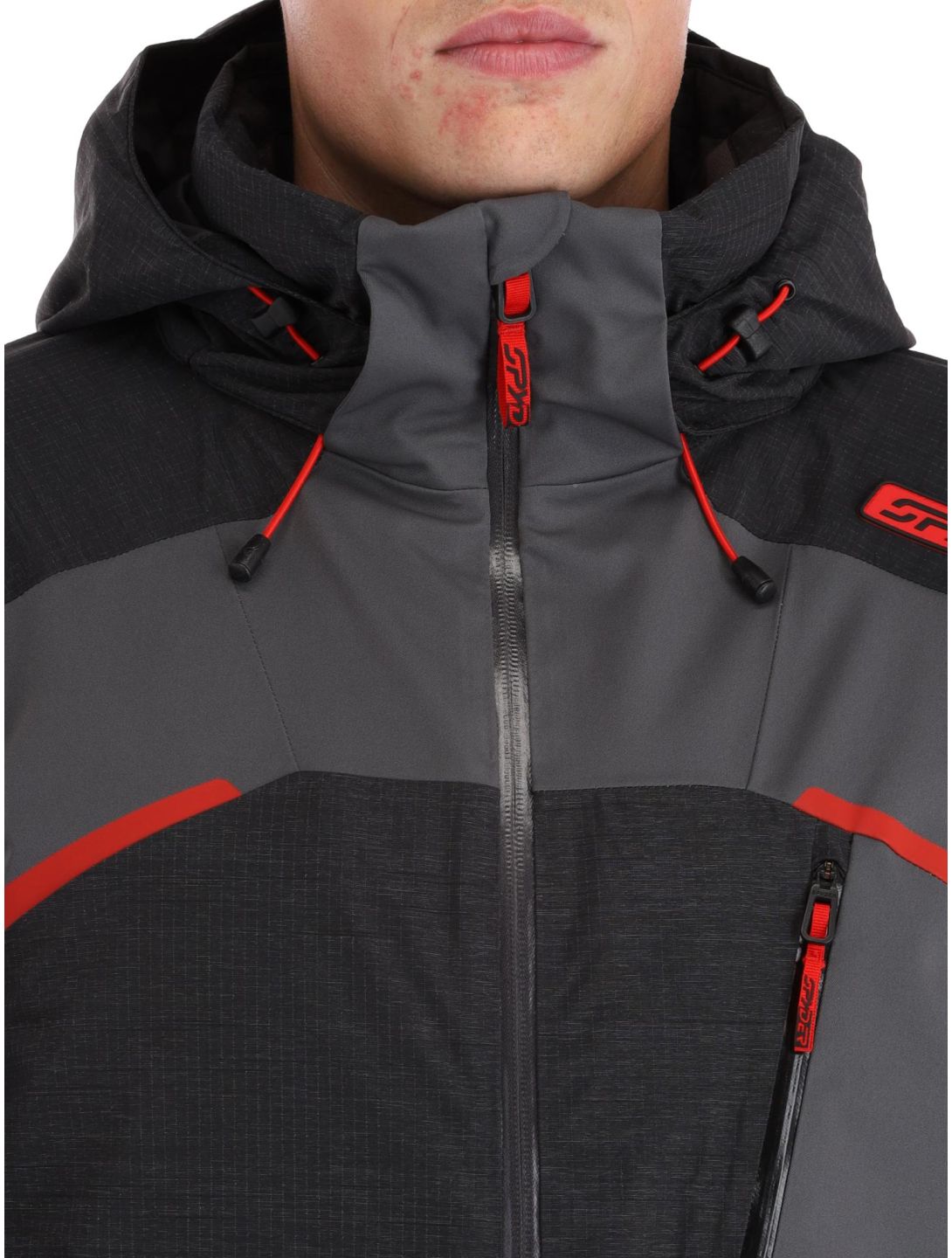 Spyder, Leader chaqueta de esquí hombres Polar gris, negro 