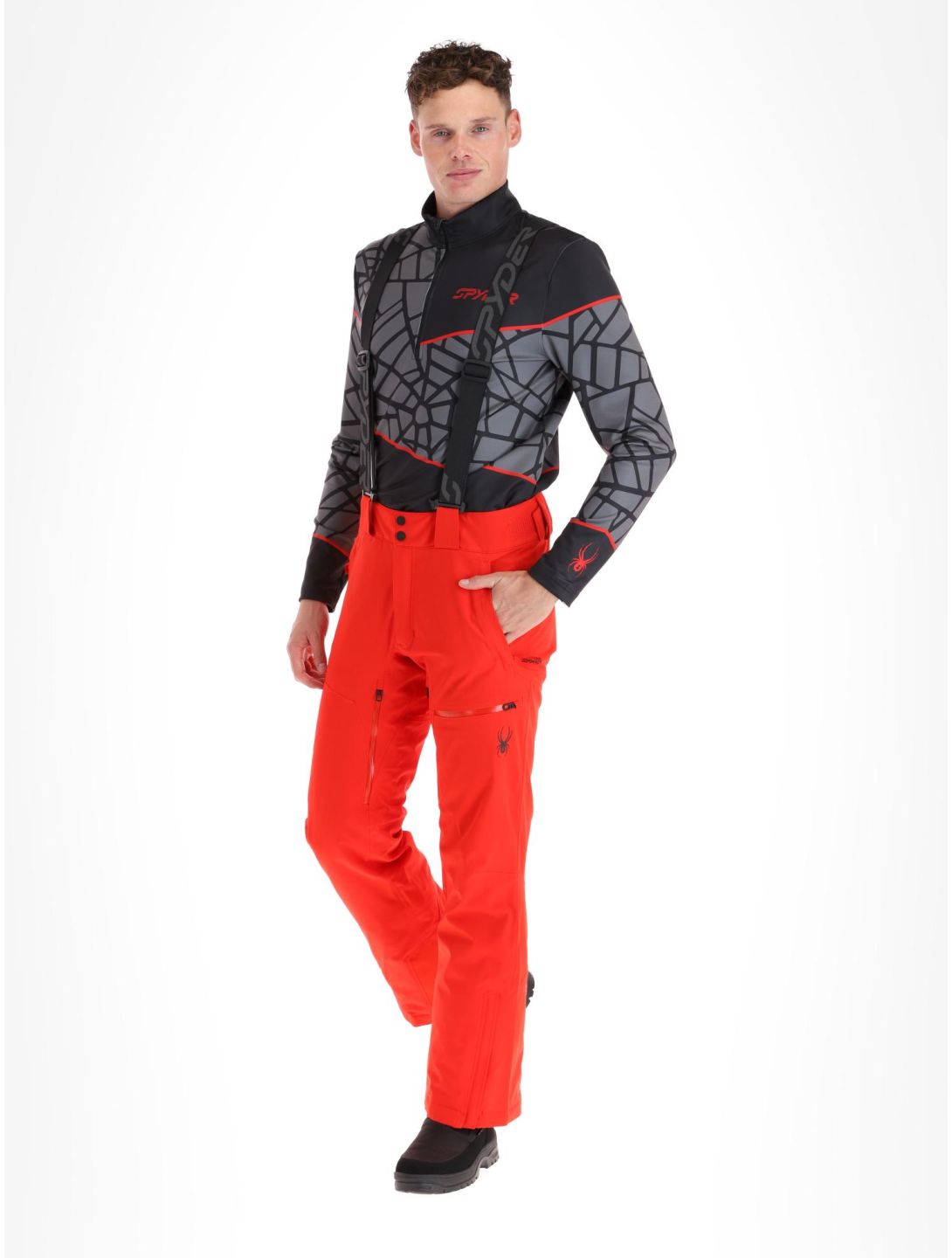 Spyder, Dare pantalones de esquí hombres Volcano rojo 