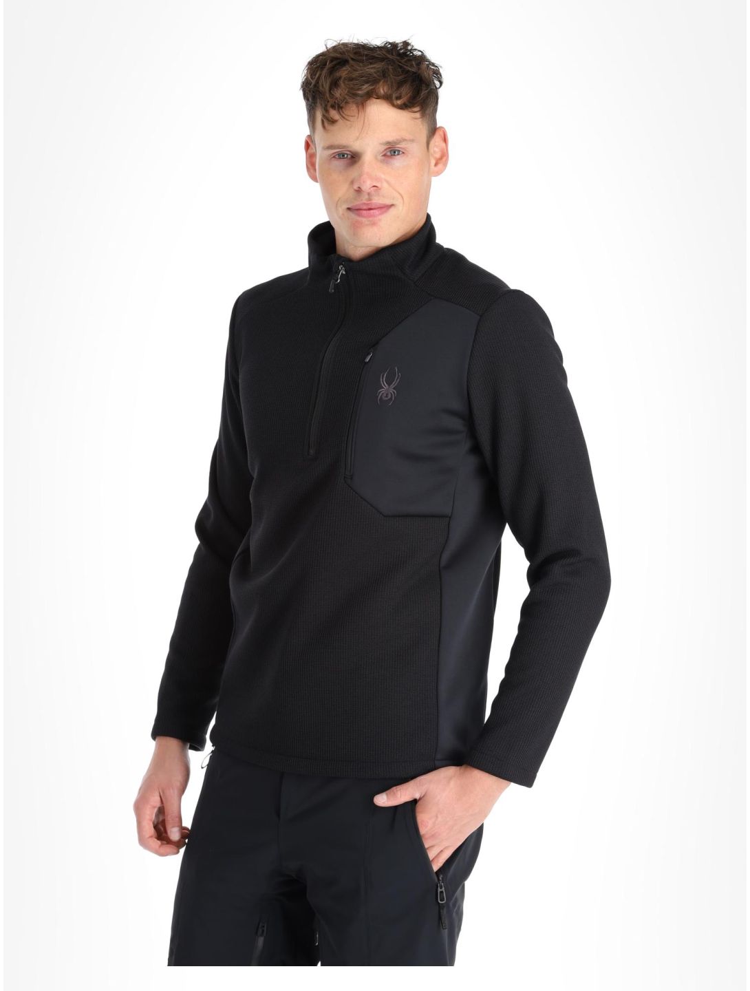 Spyder, Bandit 1/2 Zip jersey hombres Black negro 