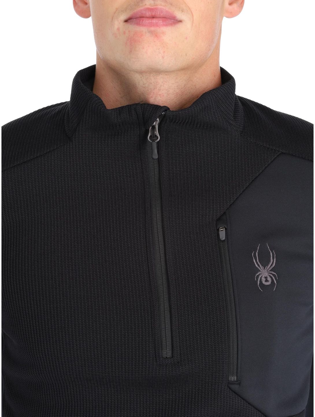 Spyder, Bandit 1/2 Zip jersey hombres Black negro 