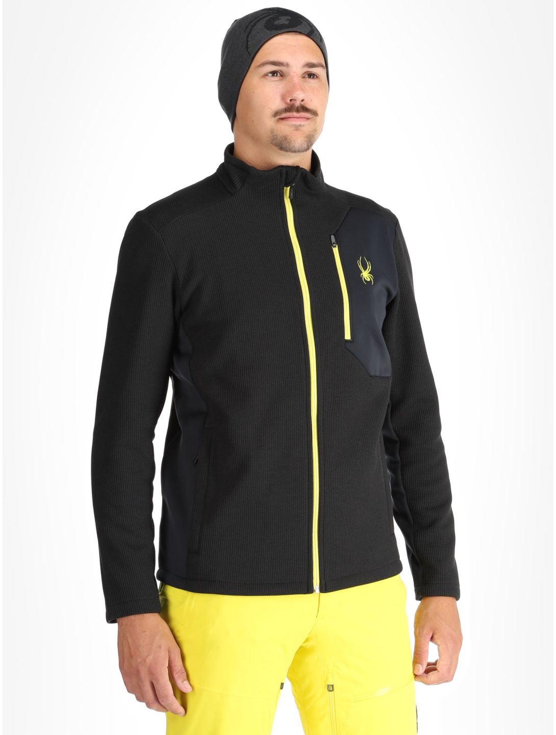 Spyder, Bandit chaleco hombres Black amarillo, negro 