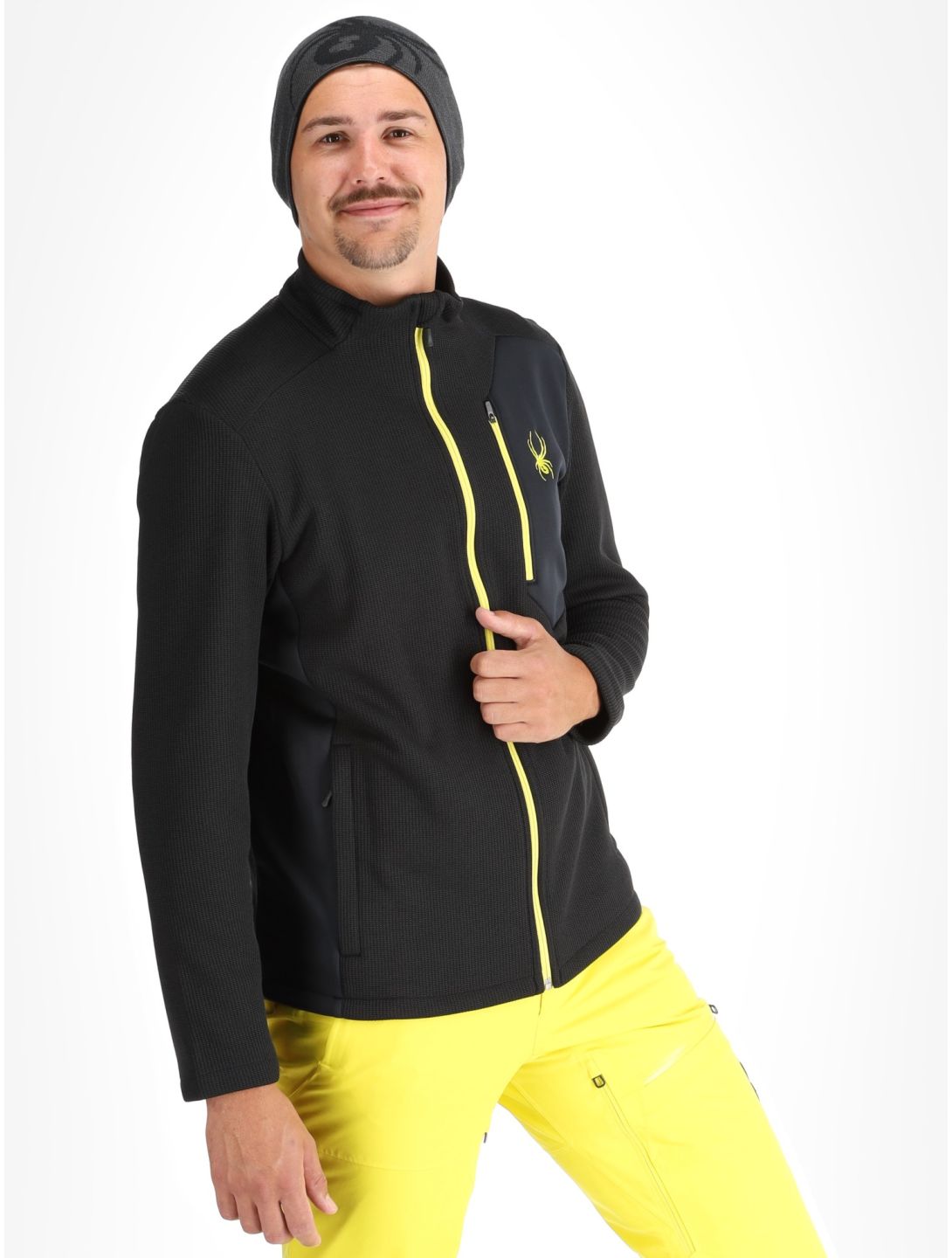 Spyder, Bandit chaleco hombres Black amarillo, negro 