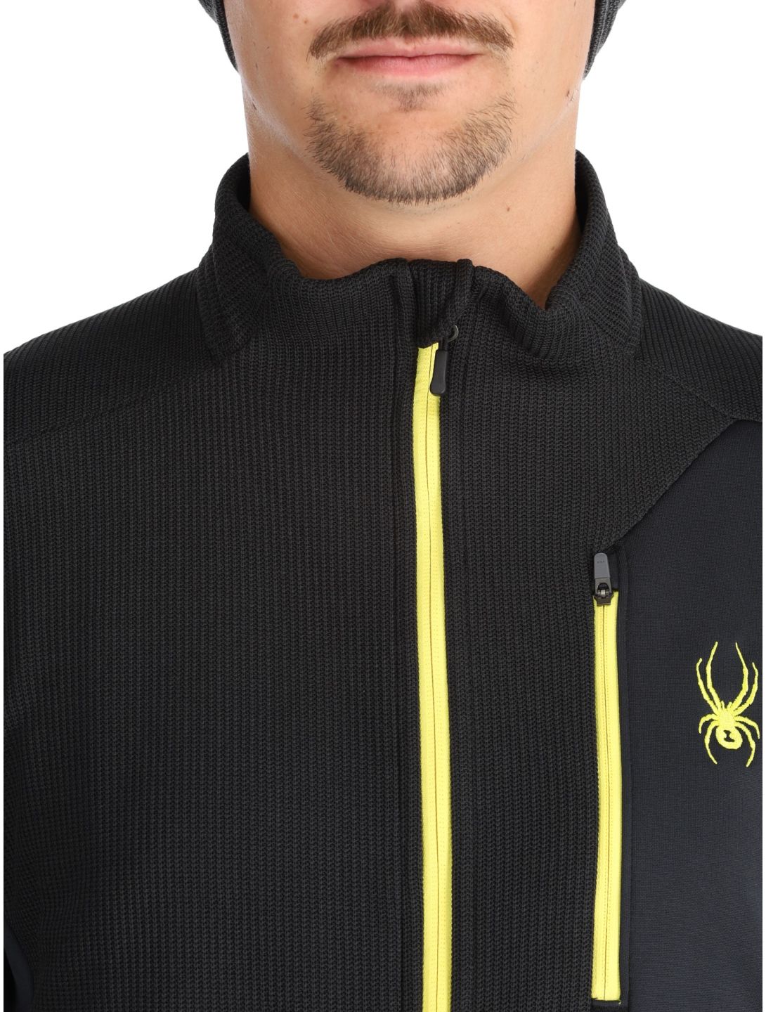 Spyder, Bandit chaleco hombres Black amarillo, negro 