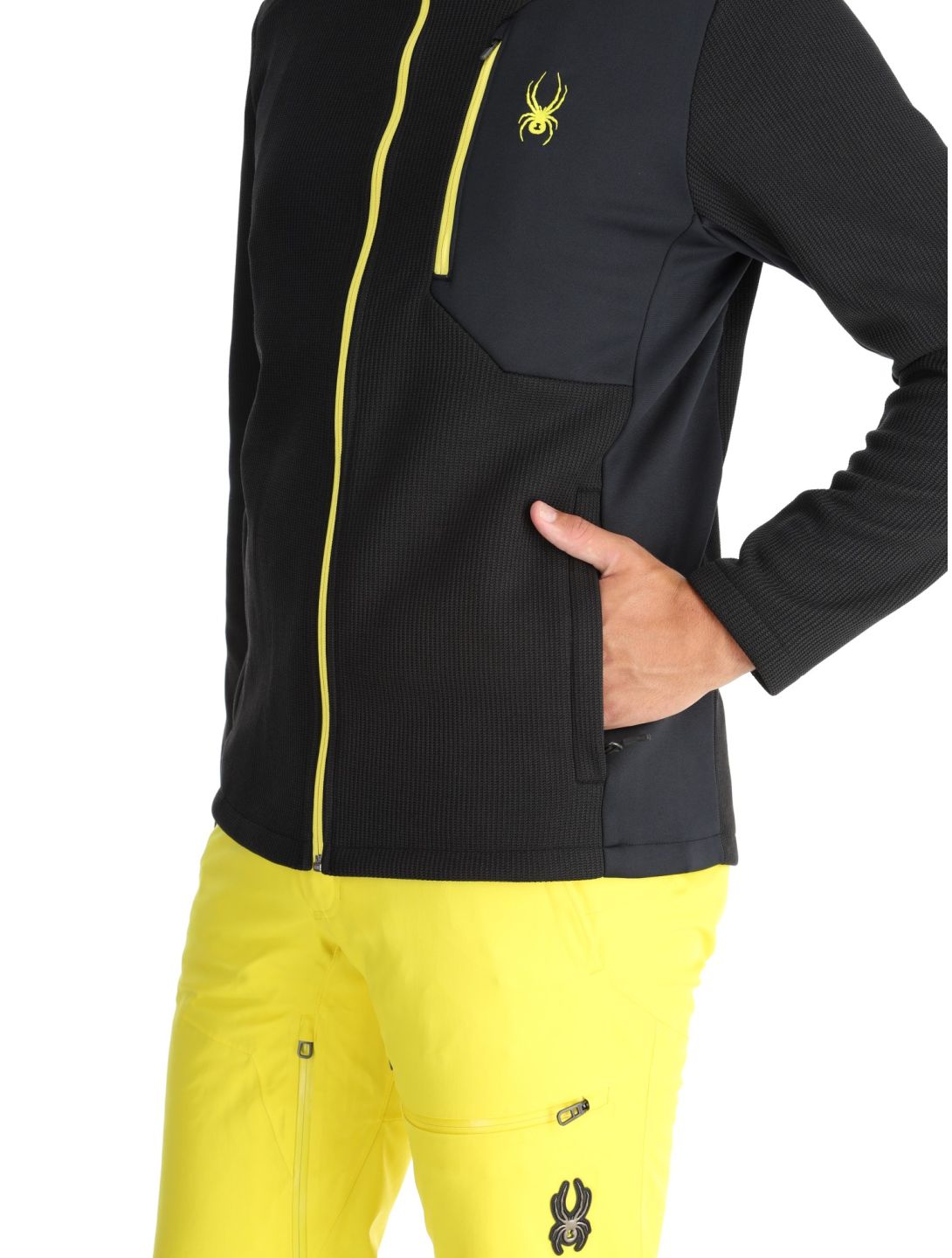 Spyder, Bandit chaleco hombres Black amarillo, negro 