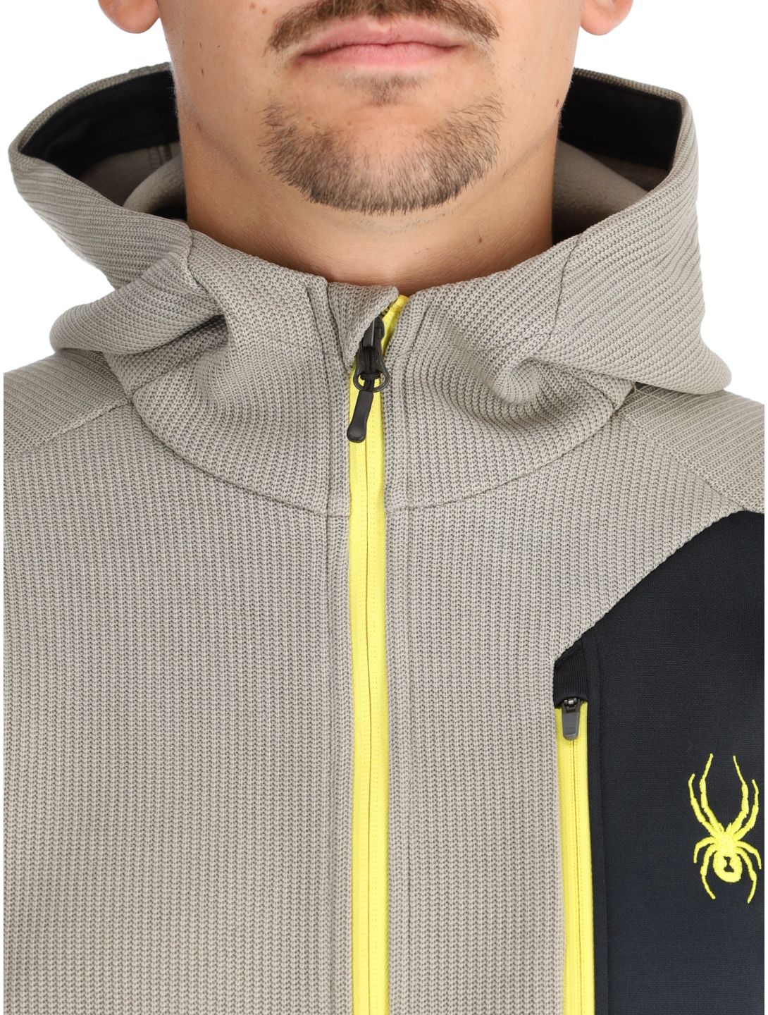 Spyder, Bandit Hooded chaleco hombres Concrete gris 