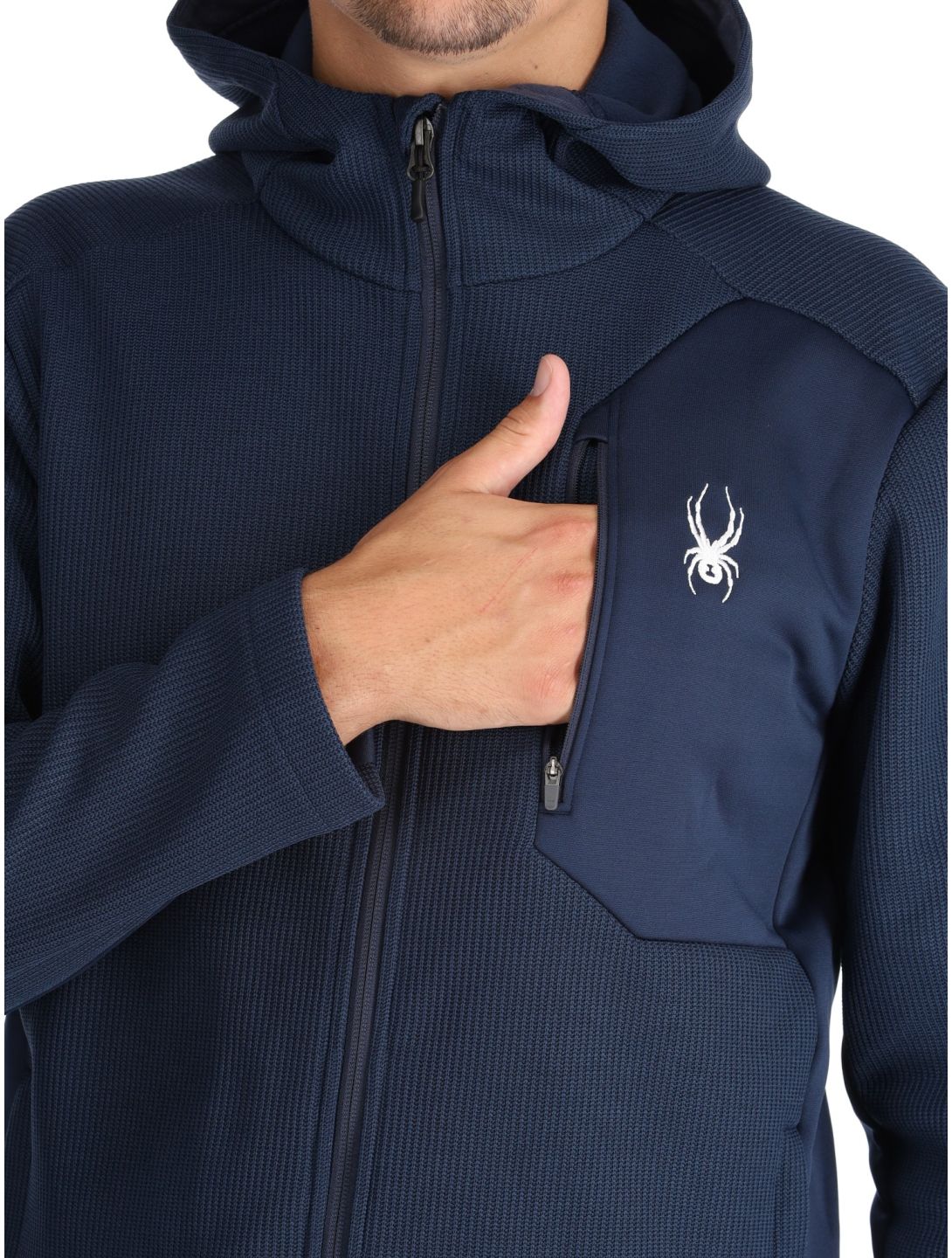 Spyder, Bandit Hooded chaleco hombres True Navy azul 