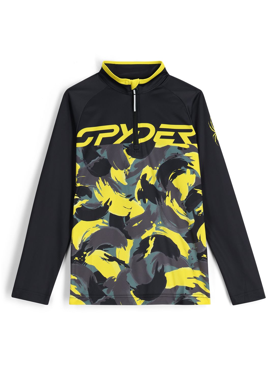 Spyder, Camo 1/2 Zip jersey niños Acid Yellow amarillo 