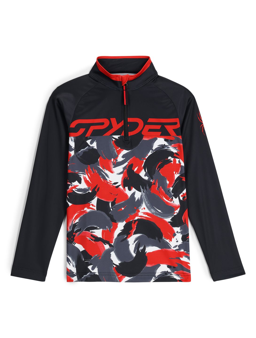 Spyder, Camo 1/2 Zip jersey niños Spyder Red rojo 