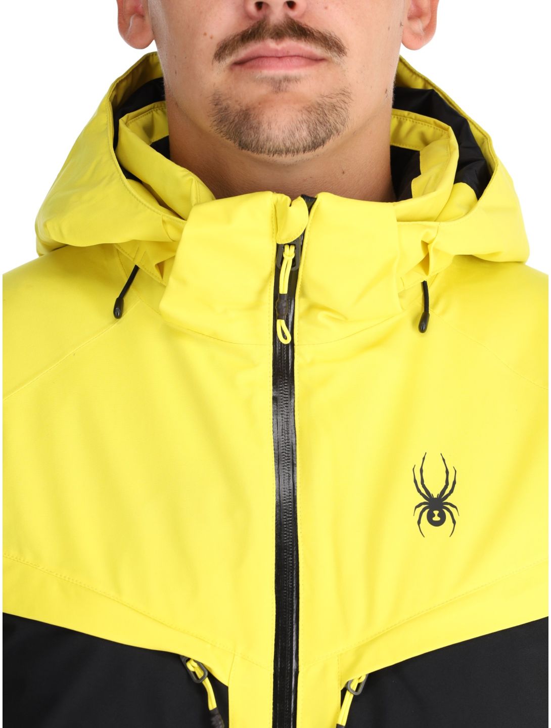 Spyder, Copper chaqueta de esquí hombres Acid Yellow amarillo, negro 