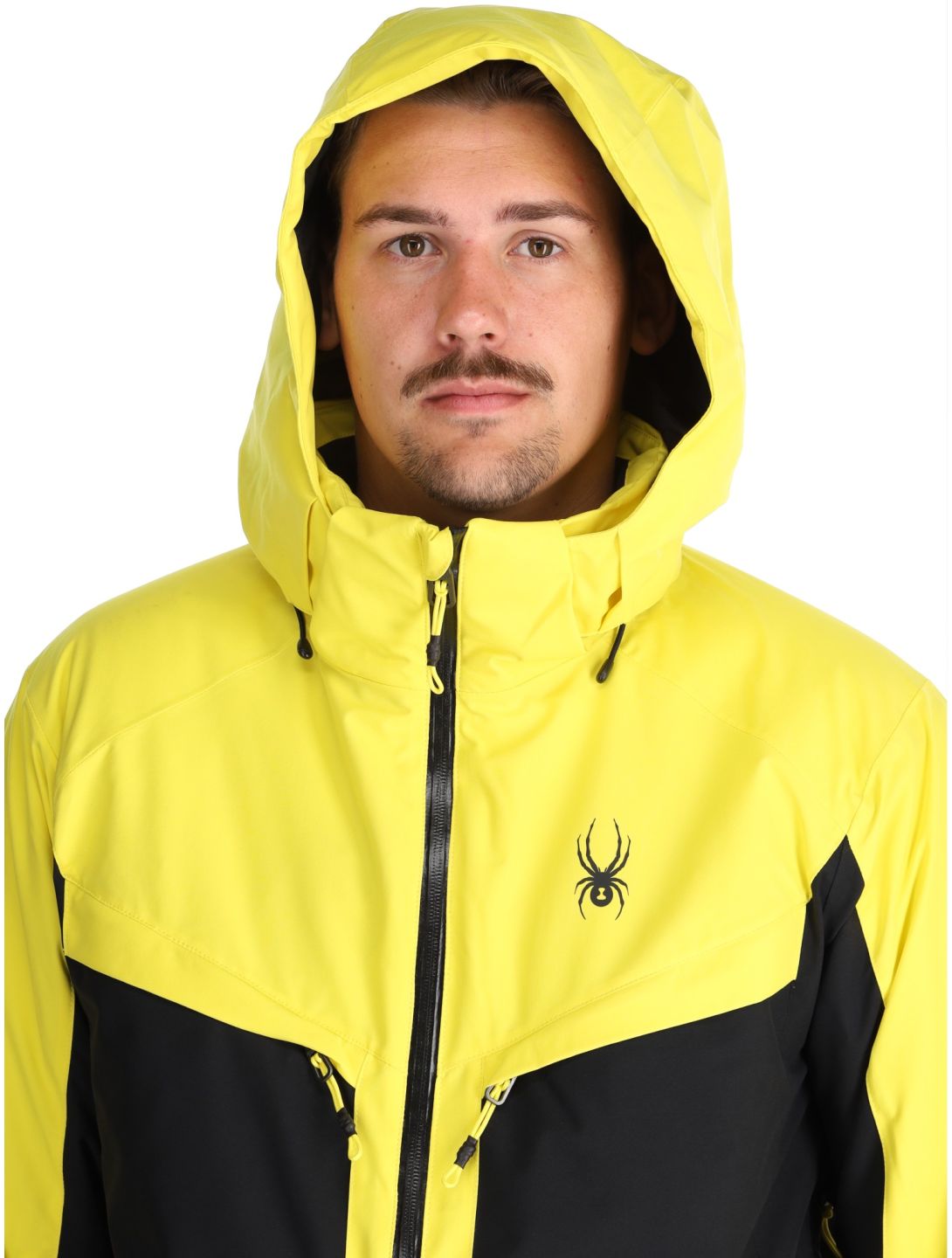 Spyder, Copper chaqueta de esquí hombres Acid Yellow amarillo, negro 