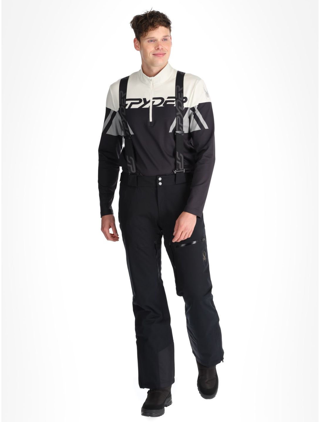 Spyder, Dare pantalones de esquí hombres Black negro 