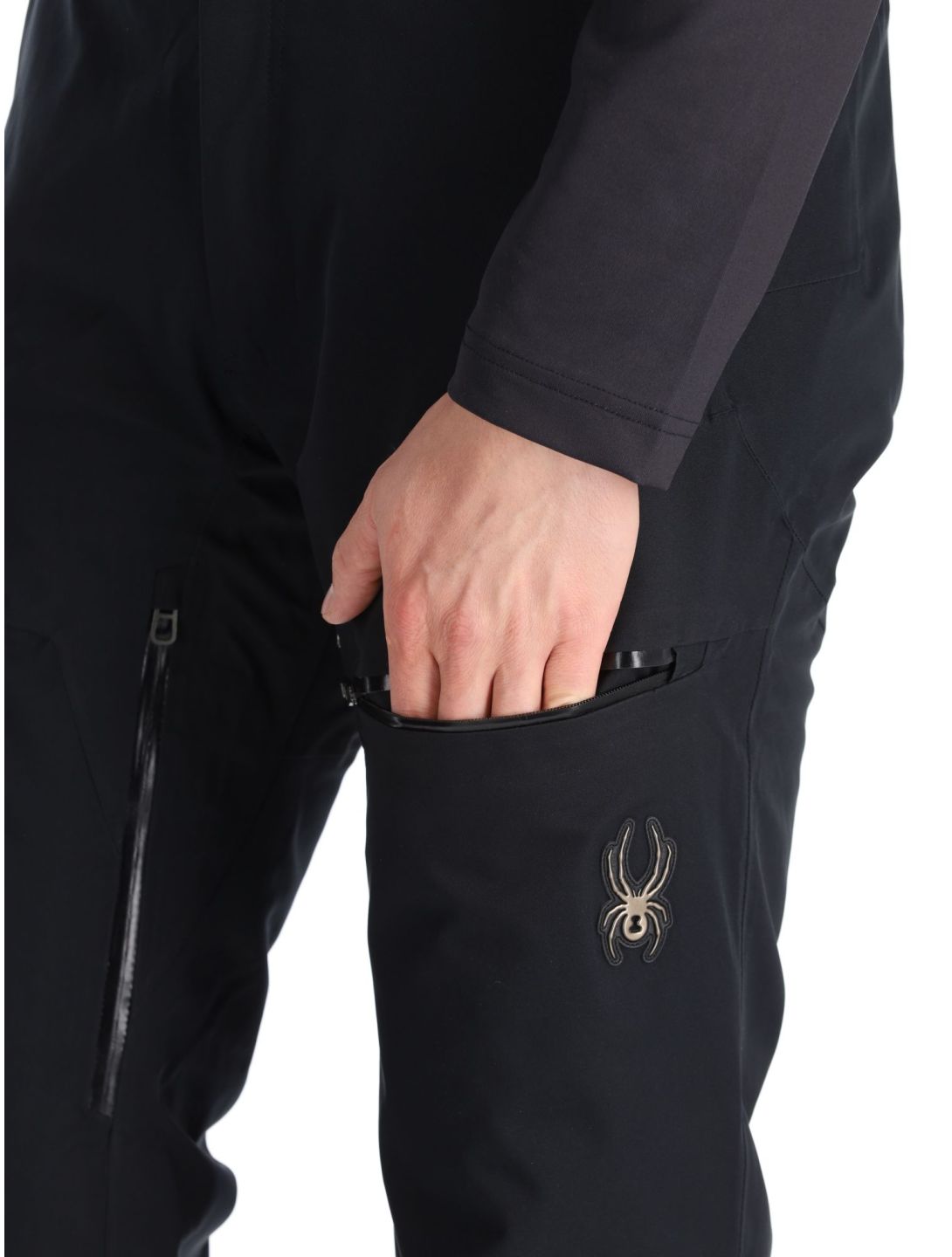 Spyder, Dare pantalones de esquí hombres Black negro 