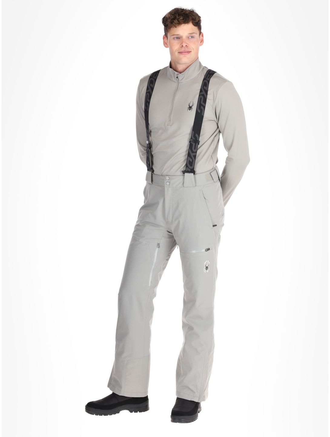 Spyder, Dare pantalones de esquí hombres Concrete gris 