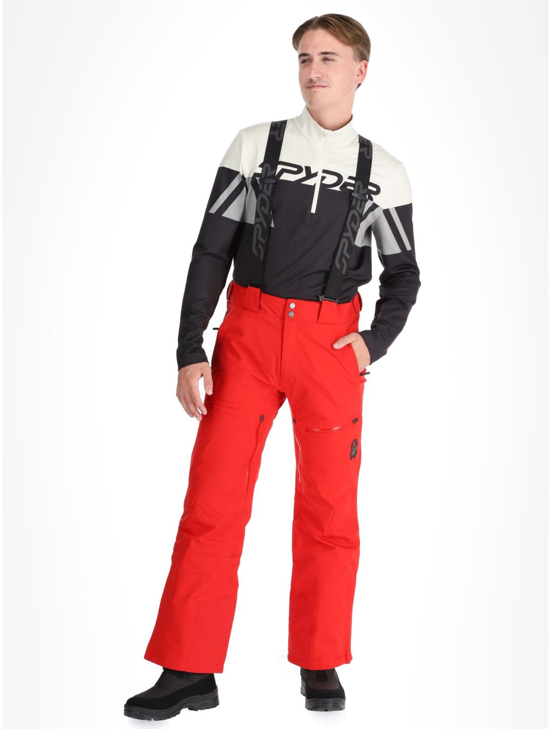 Spyder, Dare pantalones de esquí modelo pequeño hombres Spyder Red rojo 